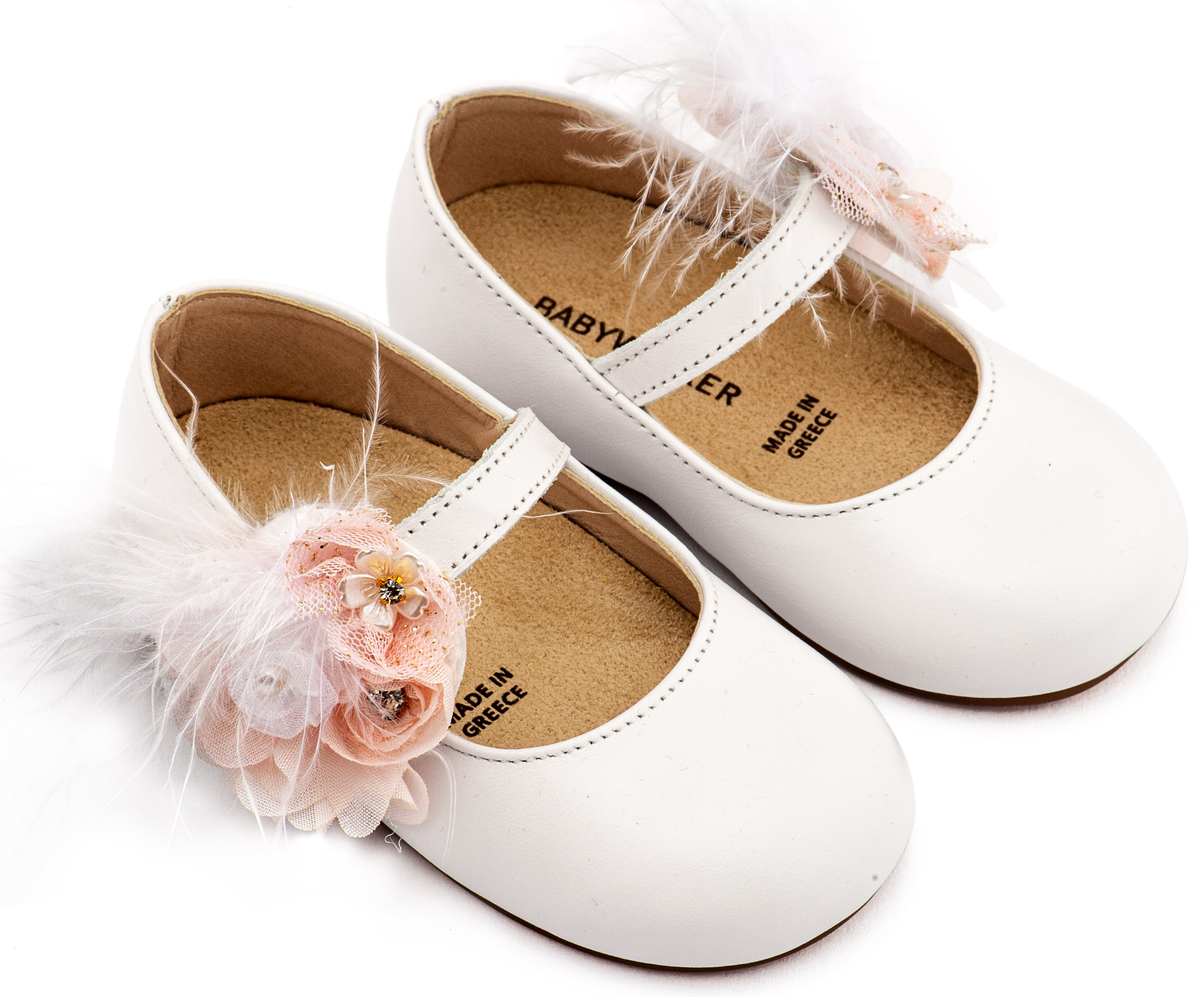 Γοβάκι με Λουλούδια και Πούπουλα 