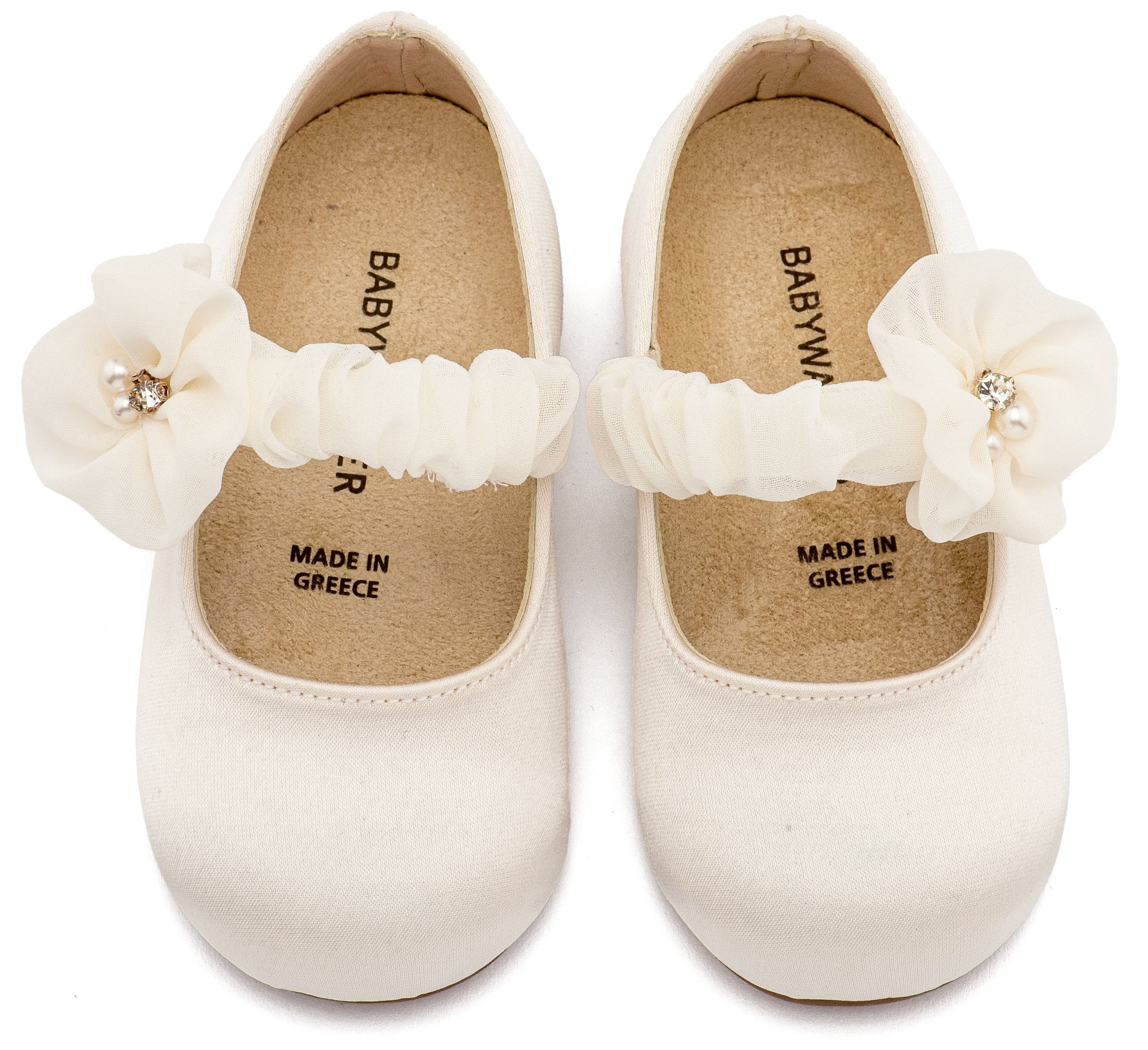 BABYWALKER - Γοβάκι Μονή Μπαρέτα με Υφασμάτινο Διακοσμητικό 