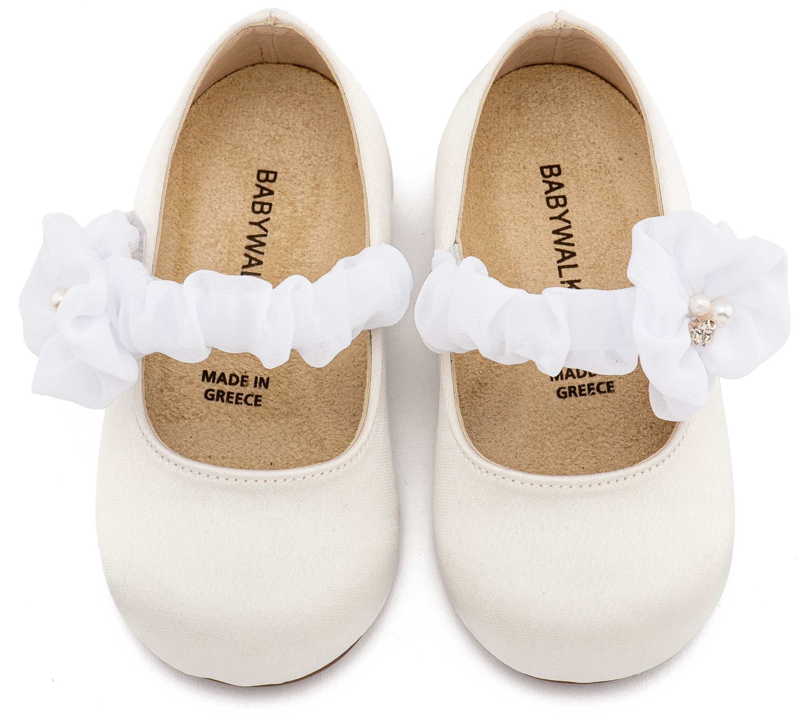 BABYWALKER - Γοβάκι Μονή Μπαρέτα με Υφασμάτινο Διακοσμητικό 