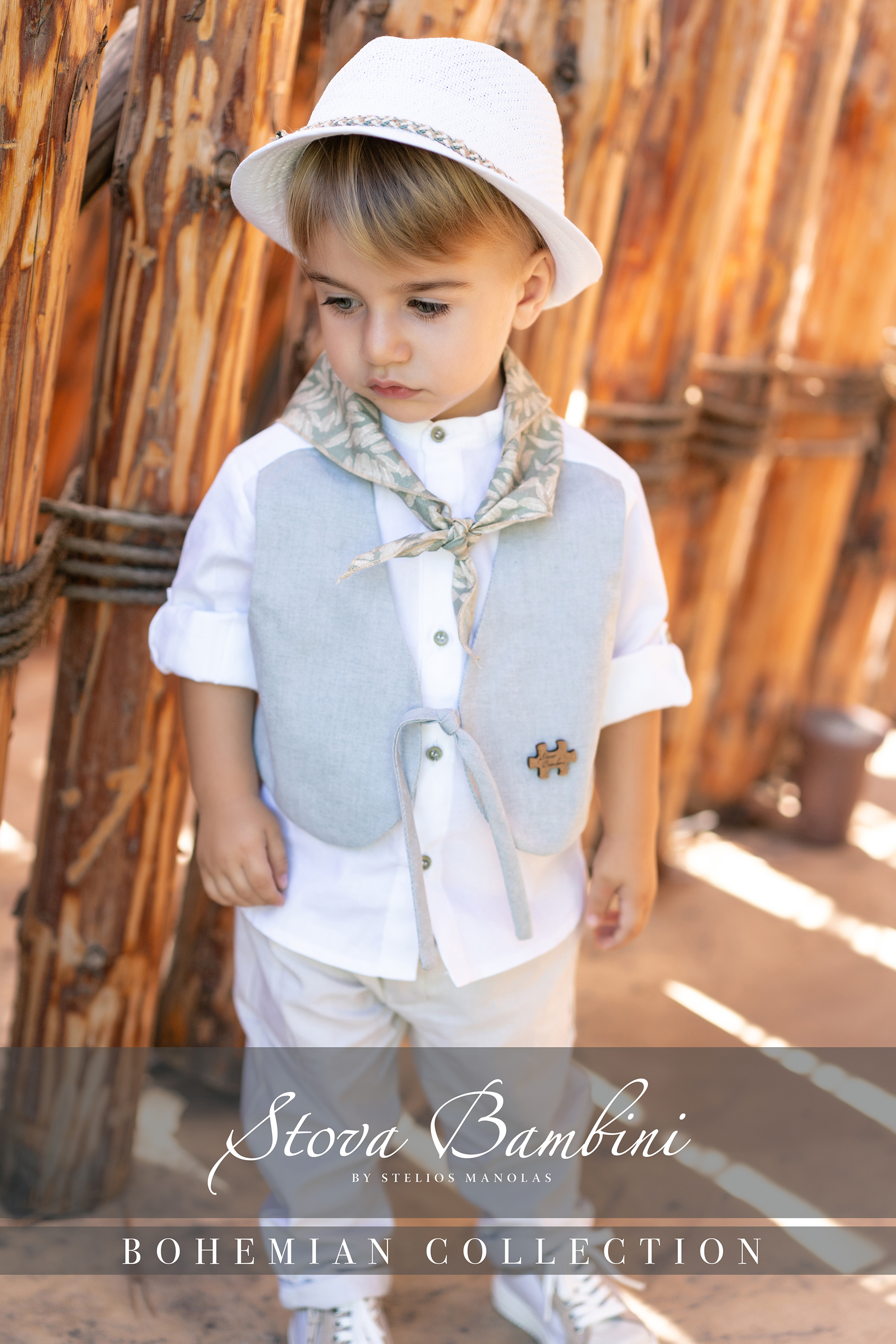 STOVA BAMBINI - Ένα νέο αέρινο σύνολο γιλέκου σε απόχρωση μέντας