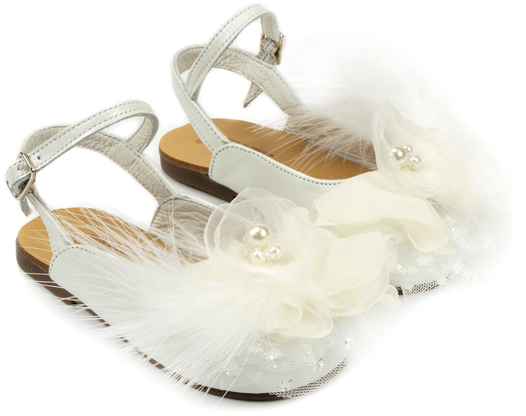 Δερμάτινο Σαμπό με Χειροποίητο Λουλούδι 