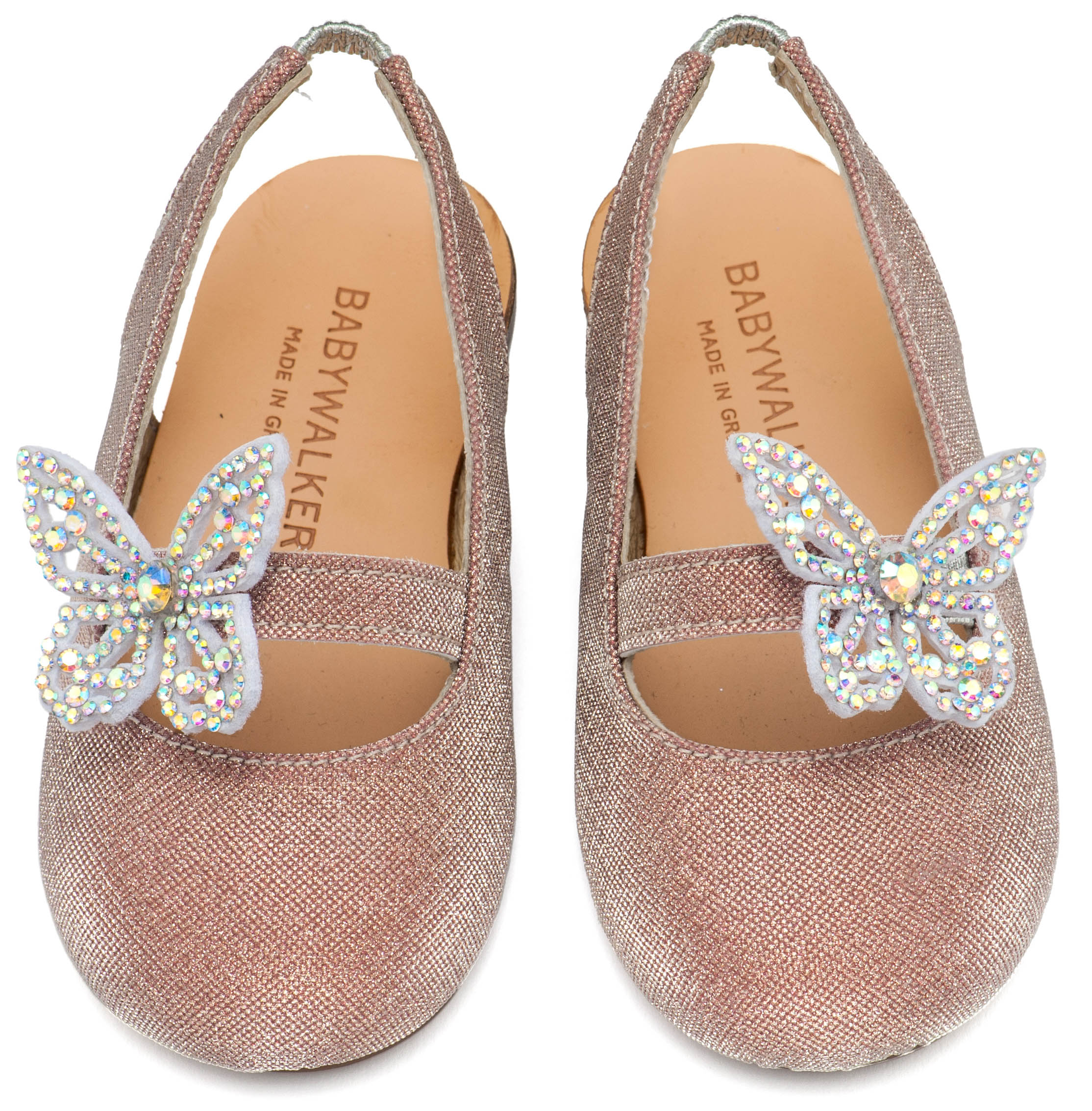 BABYWALKER - Γαλλικό Σαμπό Διακοσμημένο με Στρασένια Πεταλούδα στο Πλάι