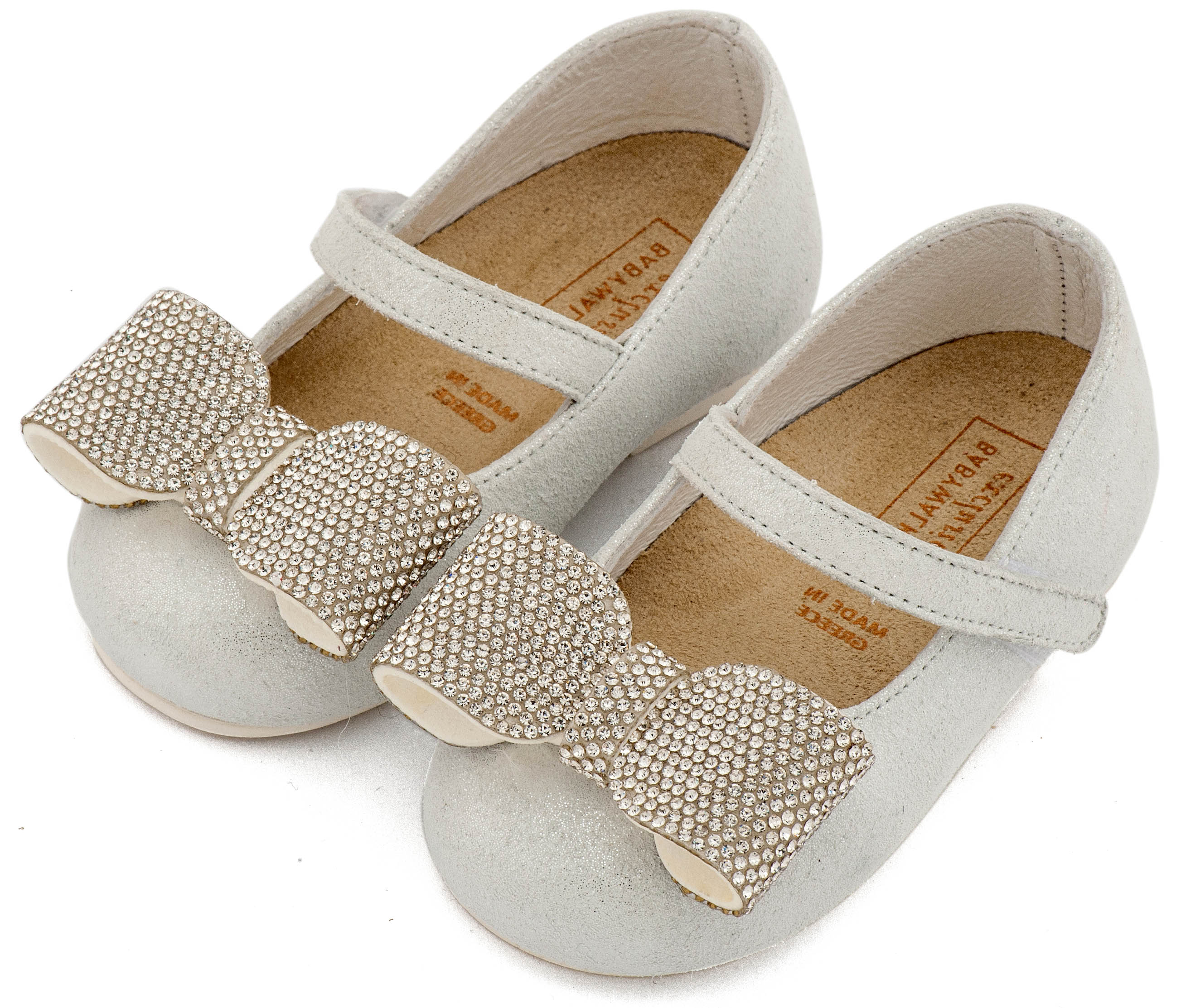 BABYWALKER - Γοβάκι Μονή Μπαρέτα Διακοσμημένο με Στρασένιο Φιόγκο 