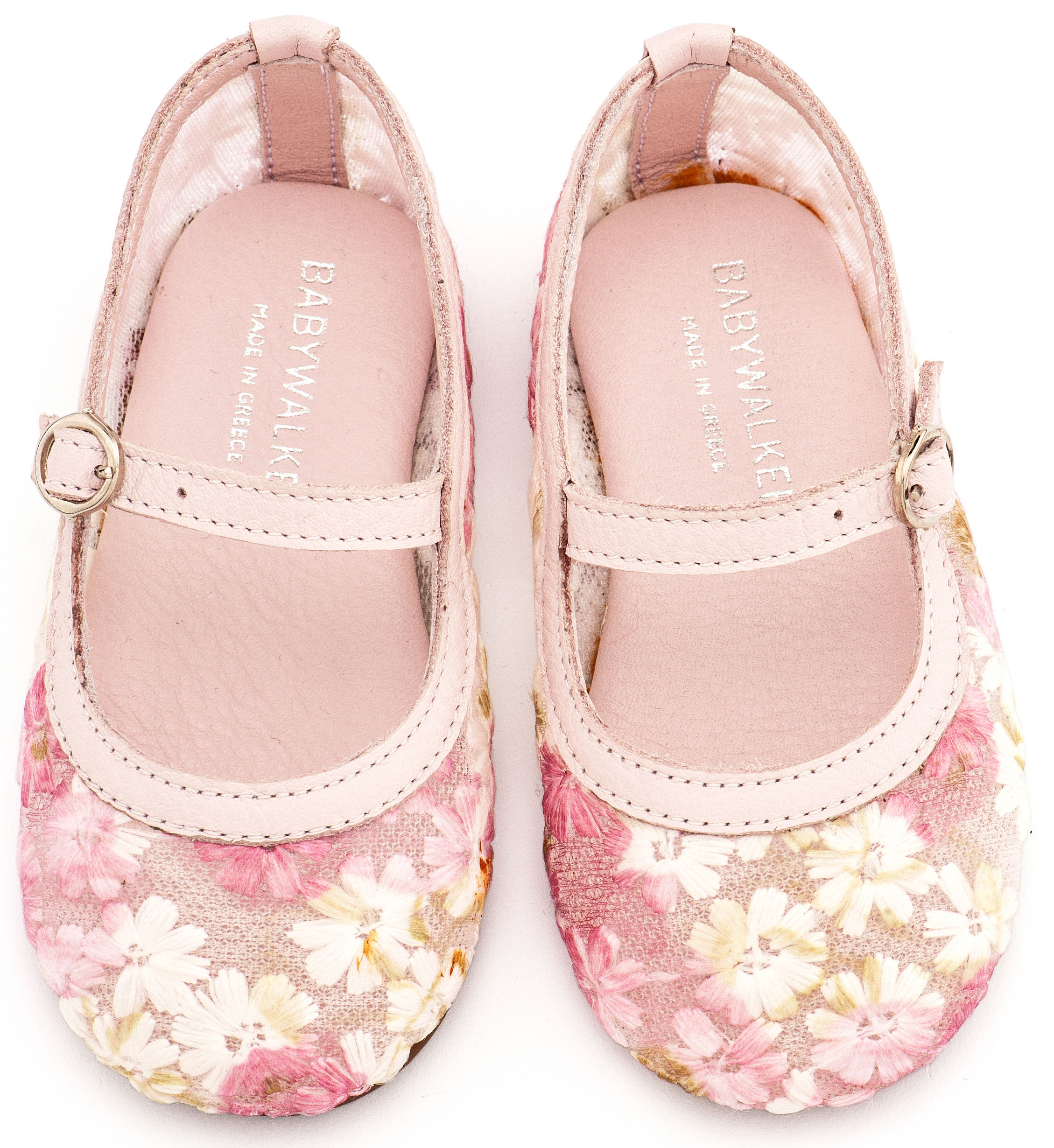 BABYWALKER - Γοβάκι από Ύφασμα Φιλντιρέ Λουλούδια 