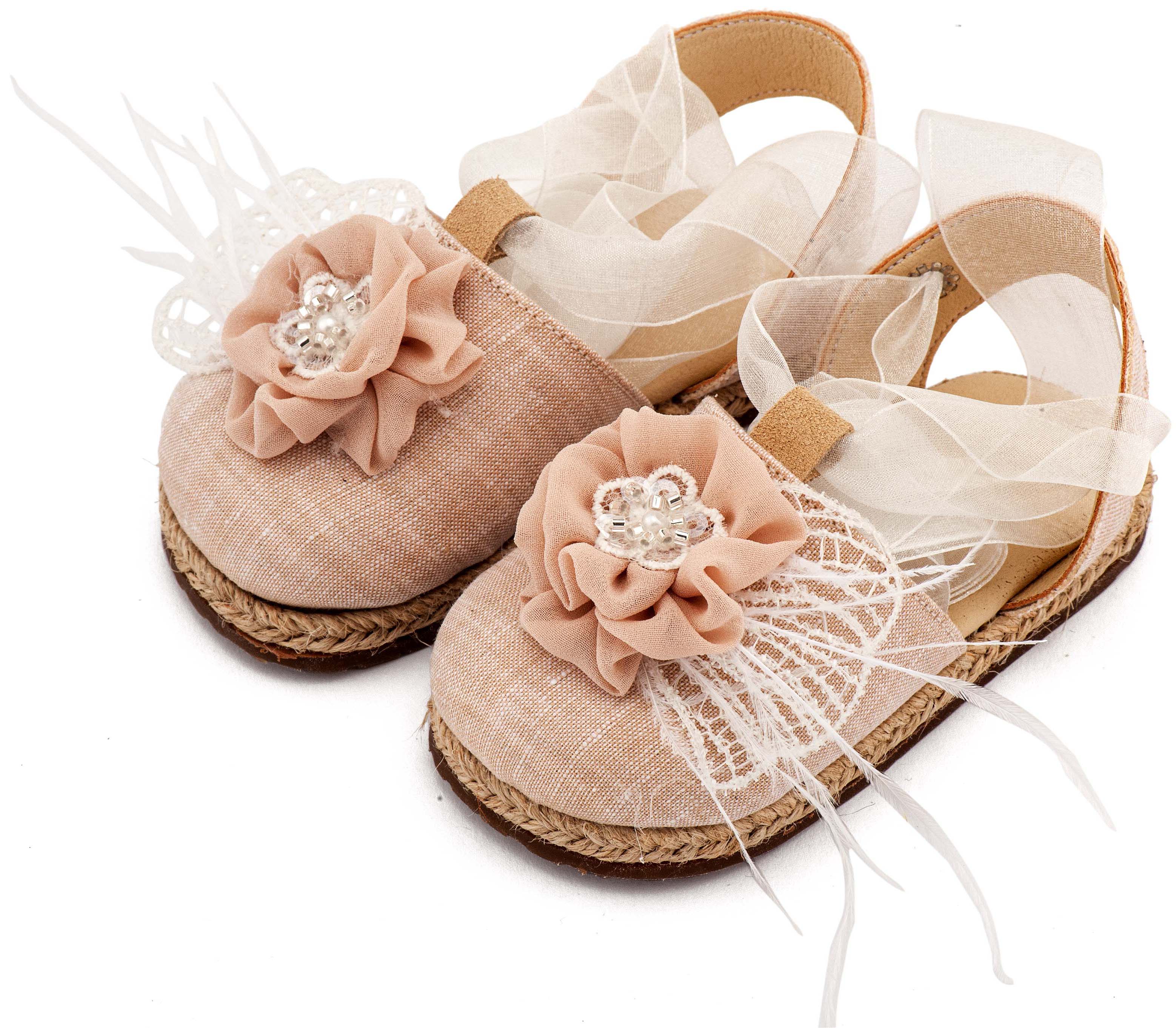 BABYWALKER - Εσπαντρίγια με Χειροποίητο Διακοσμητικό με Πούπουλα 