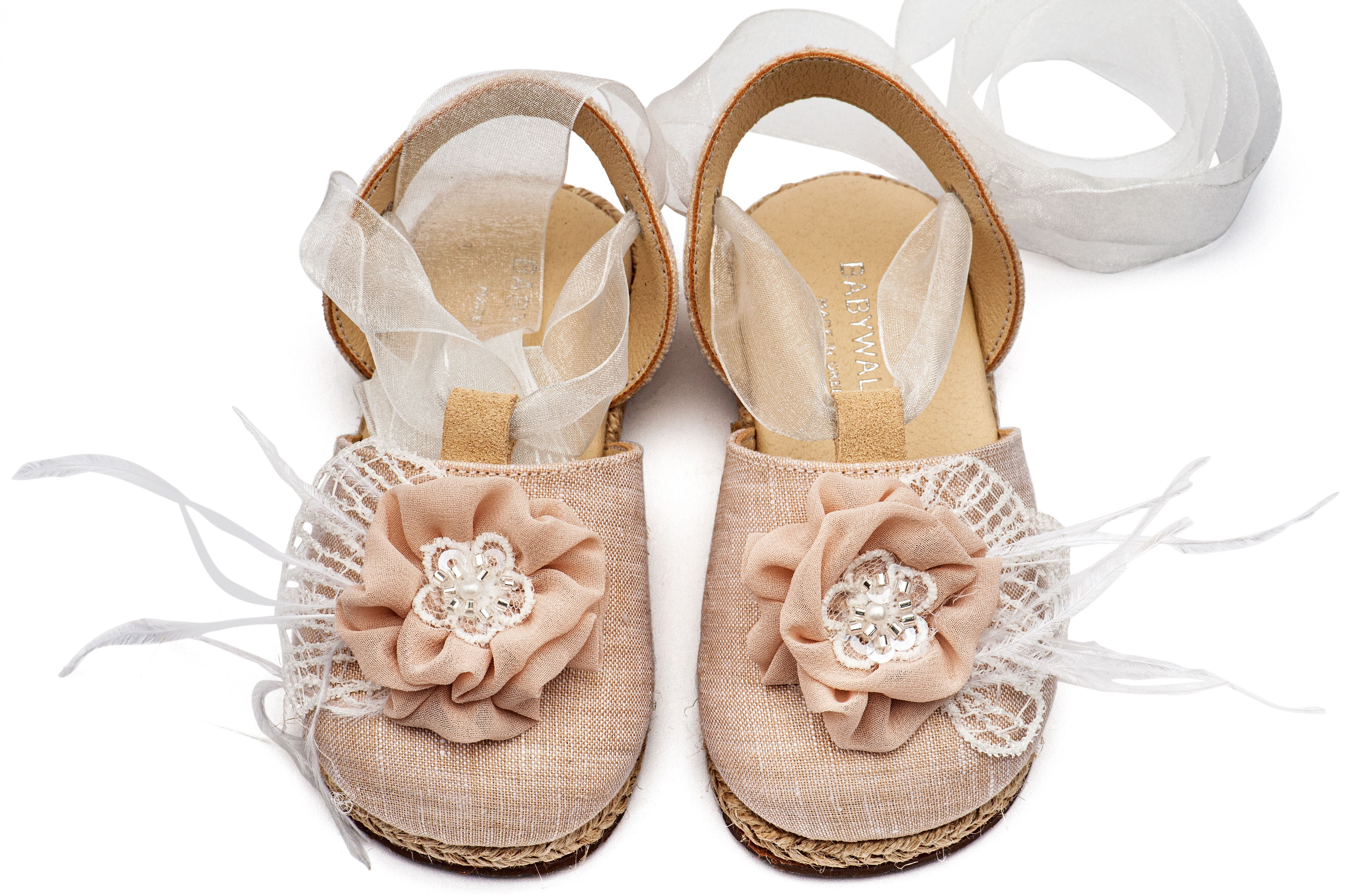 BABYWALKER - Εσπαντρίγια με Χειροποίητο Διακοσμητικό με Πούπουλα 