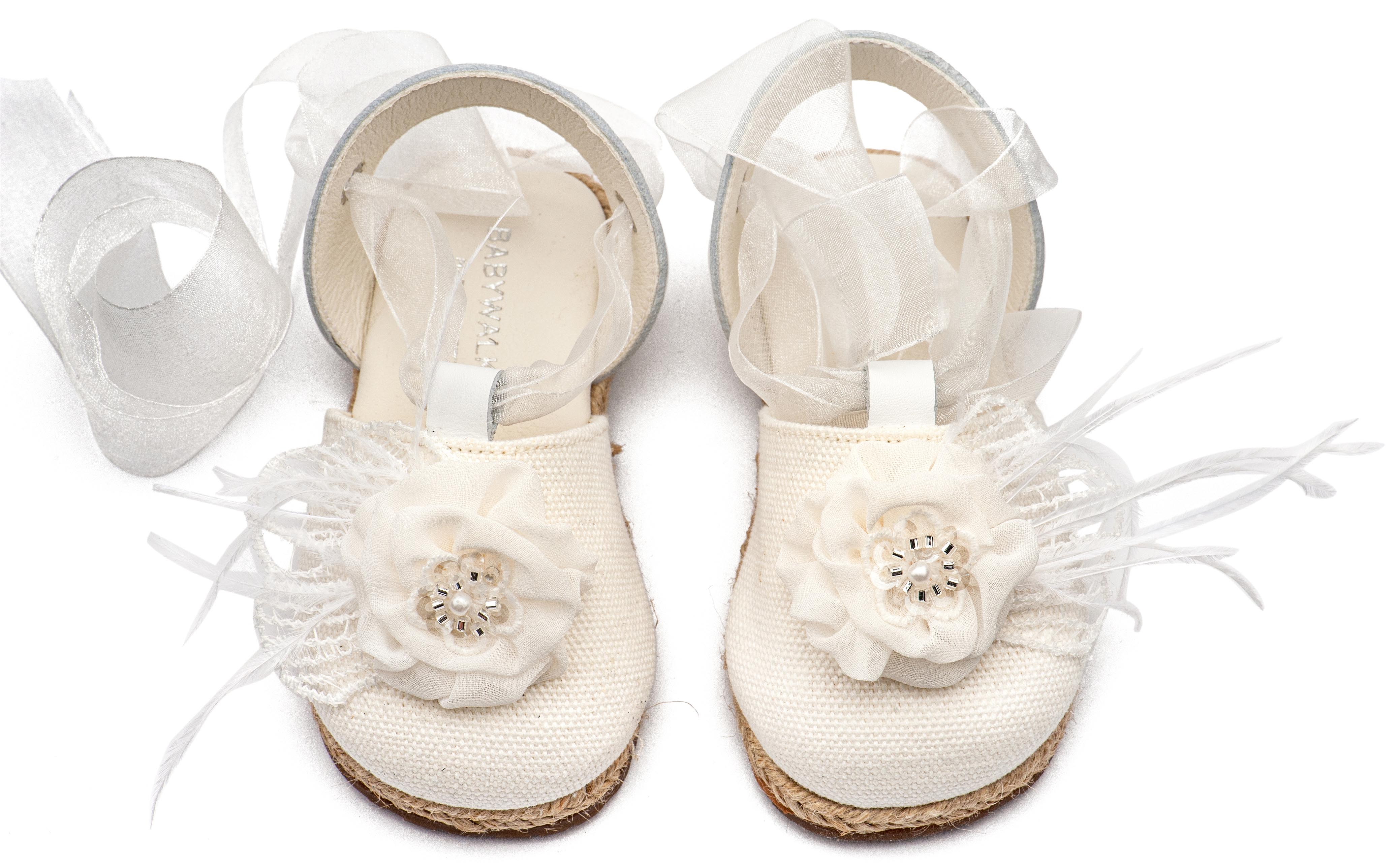 BABYWALKER - Εσπαντρίγια με Χειροποίητο Διακοσμητικό με Πούπουλα 