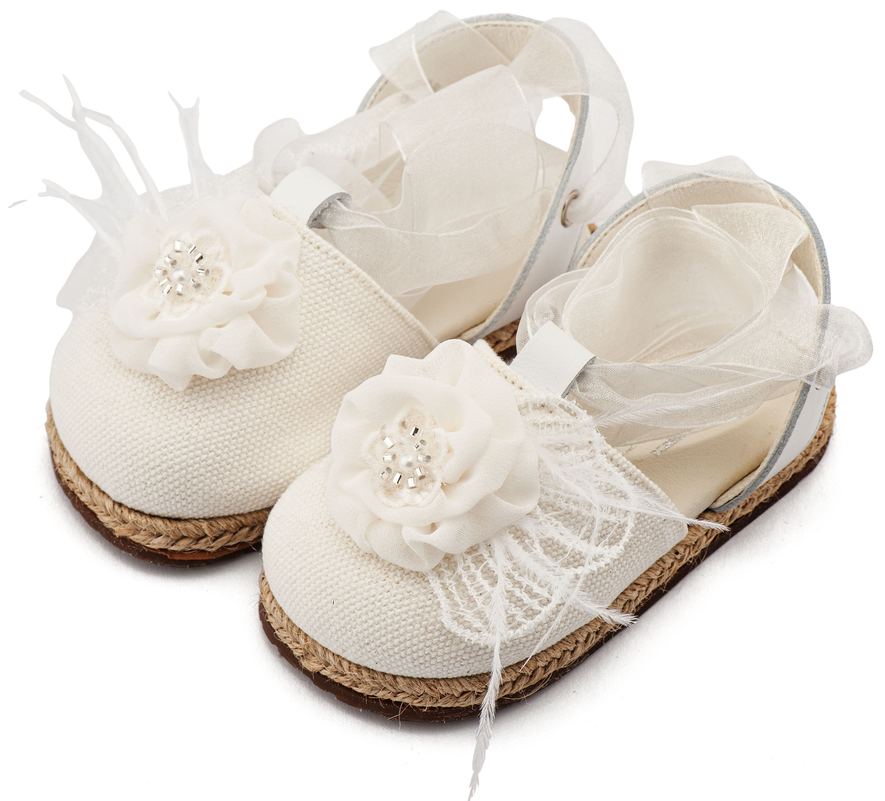 BABYWALKER - Εσπαντρίγια με Χειροποίητο Διακοσμητικό με Πούπουλα 