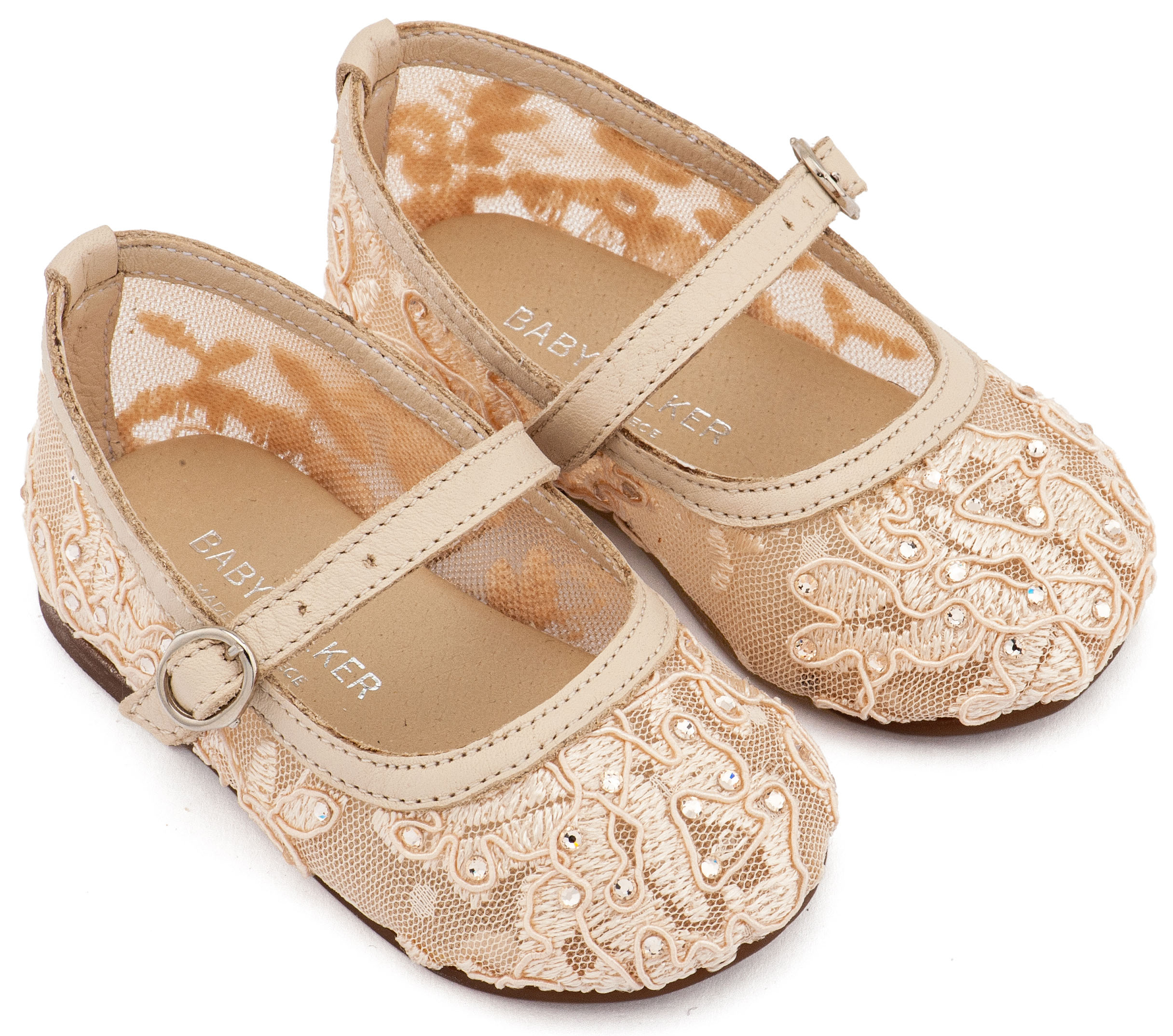 BABYWALKER - Γοβάκι από Ύφασμα Φιλντιρέ Δαντέλα 