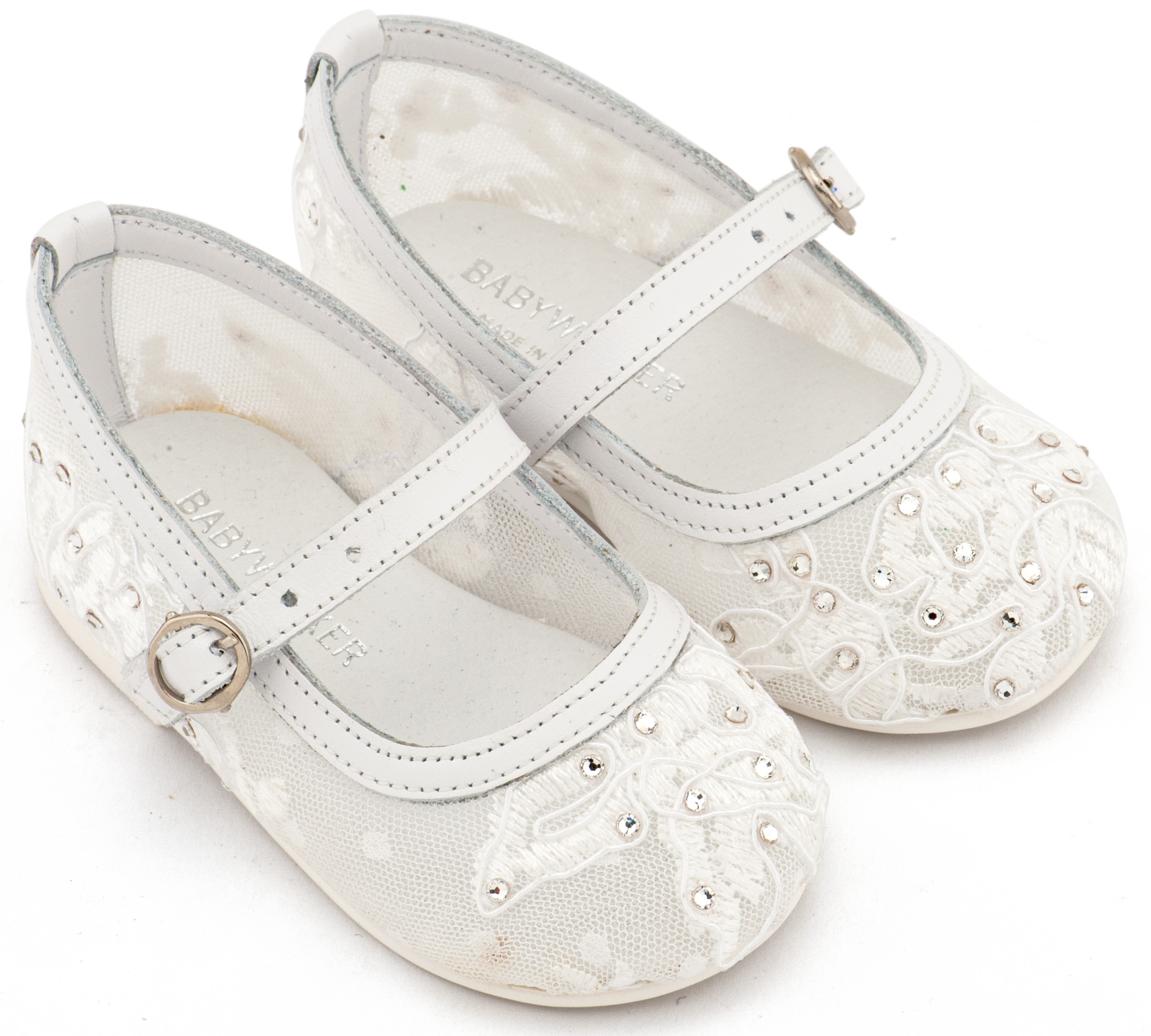 BABYWALKER - Γοβάκι από Ύφασμα Φιλντιρέ Δαντέλα 