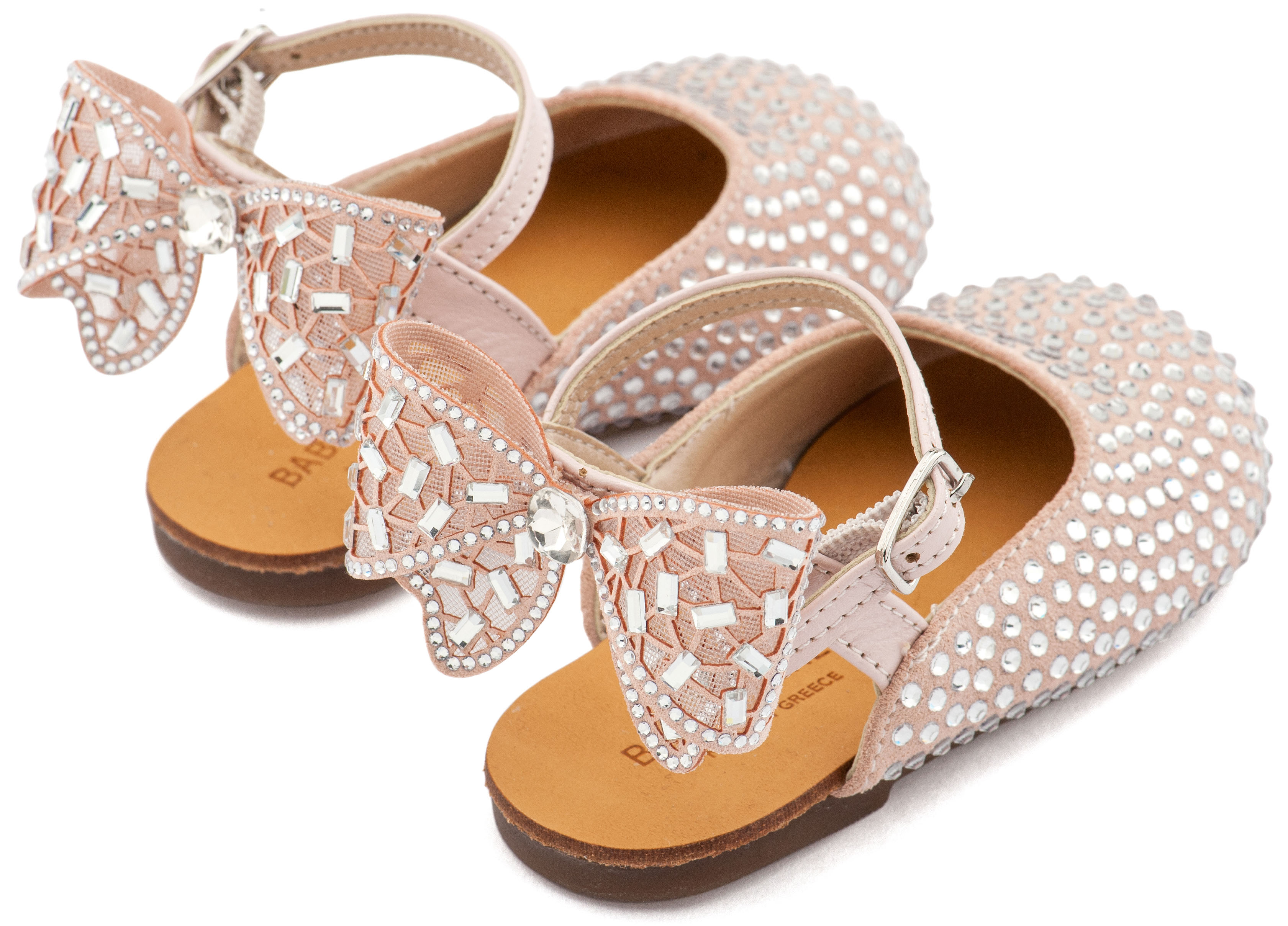 Σαμπό Διακοσμημένο Ολόγυρα με Στρας και Φιόγκο από Στρας στη Φτέρνα 