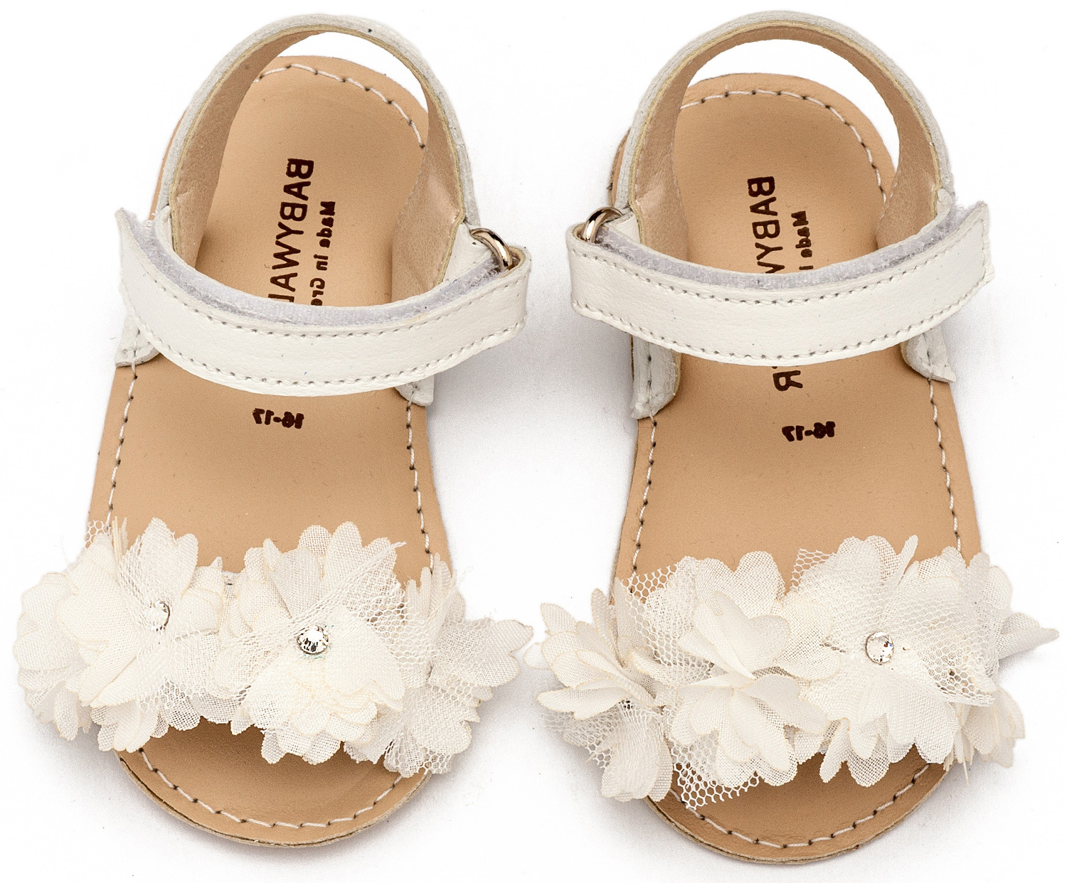 BABYWALKER - Πέδιλο με Chiffon Λουλούδια 