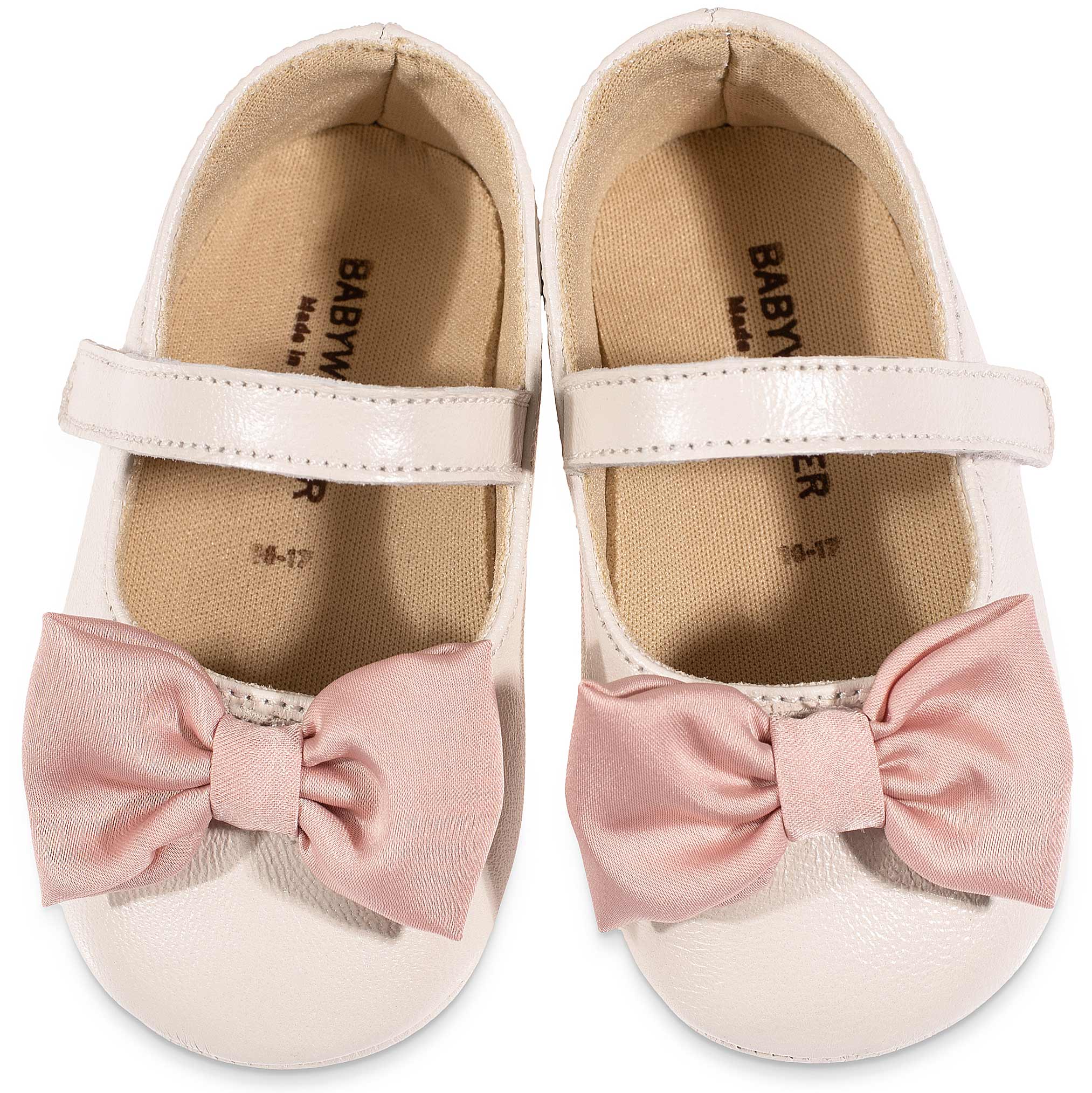 BABYWALKER - Γοβάκι Μονή Μπαρέτα με Υφασμάτινο Χειροποίητο Φιογκάκι 