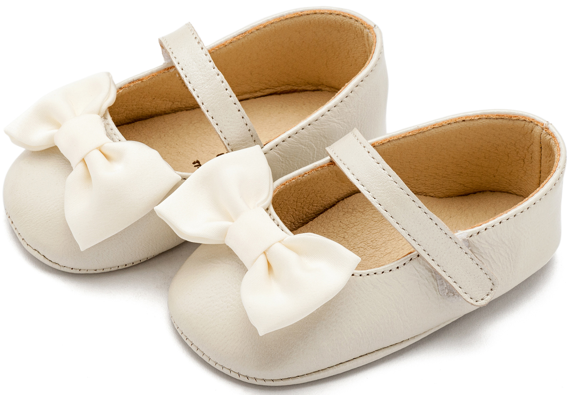 BABYWALKER - Γοβάκι Μονή Μπαρέτα με Υφασμάτινο Χειροποίητο Φιογκάκι 