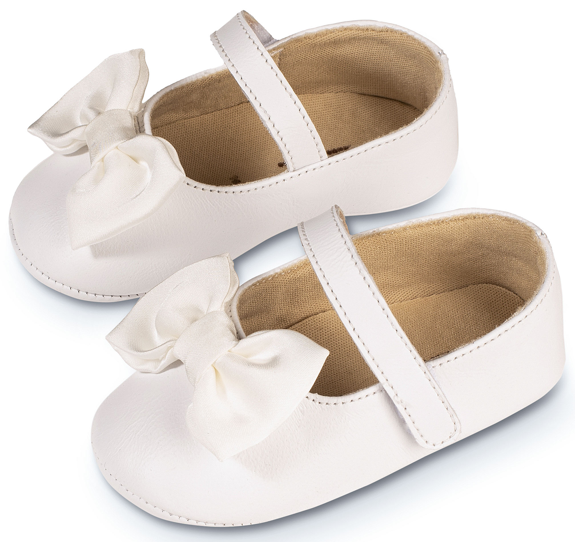 BABYWALKER - Γοβάκι Μονή Μπαρέτα με Υφασμάτινο Χειροποίητο Φιογκάκι 