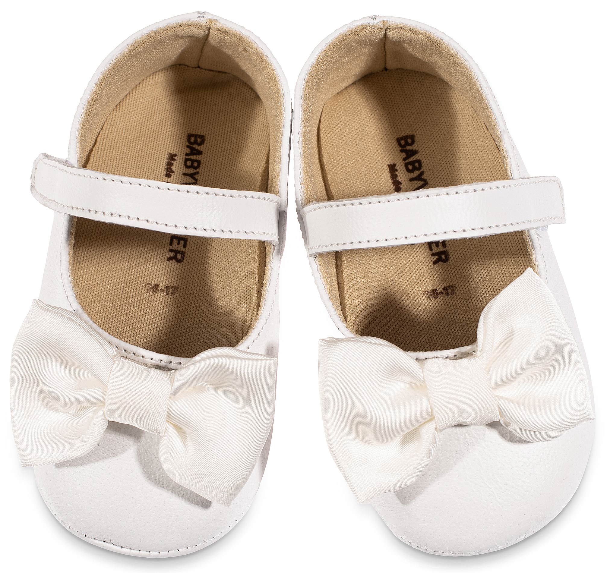 BABYWALKER - Γοβάκι Μονή Μπαρέτα με Υφασμάτινο Χειροποίητο Φιογκάκι 