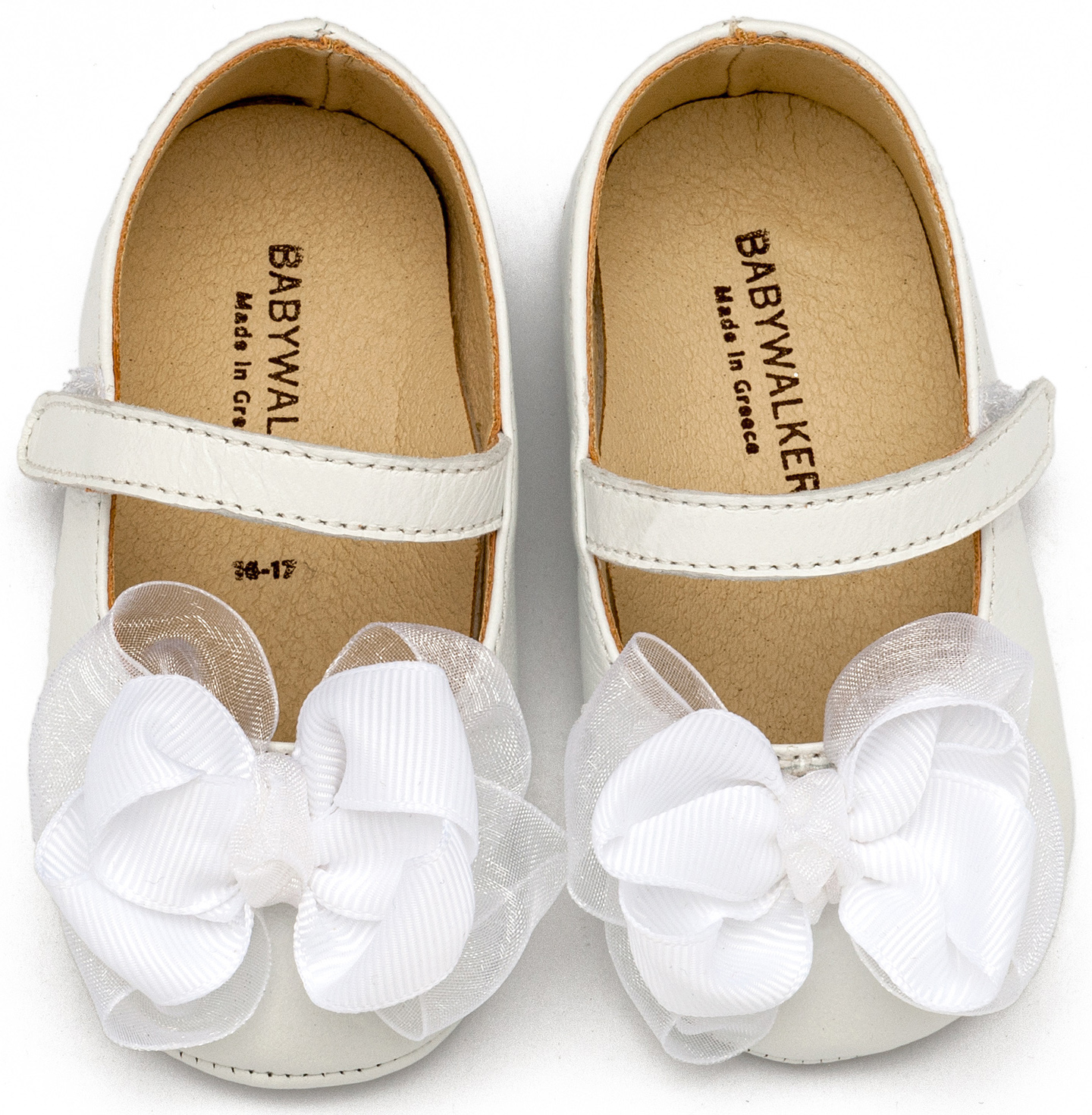 BABYWALKER - Γοβάκι Μονή Μπαρέτα με Υφασμάτινο Χειροποίητο Φιογκάκι 