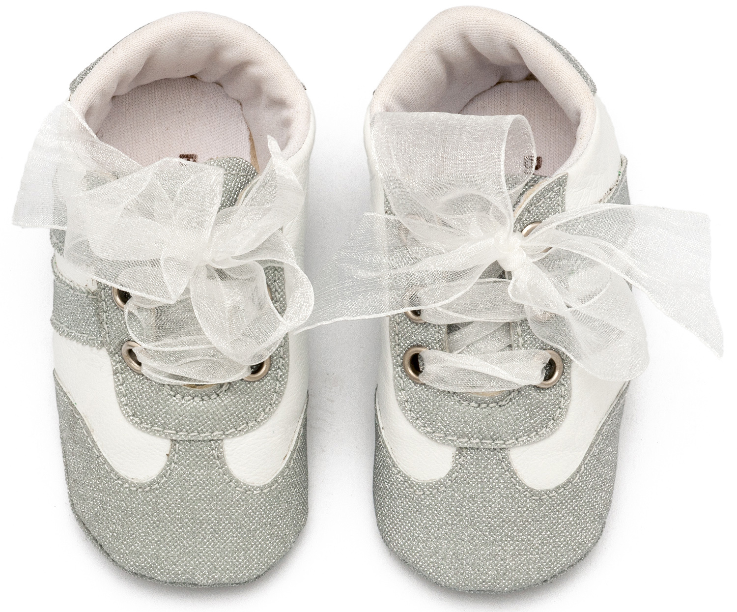BABYWALKER - Δετά Sneakers με Κορδέλα Οργάντζα 