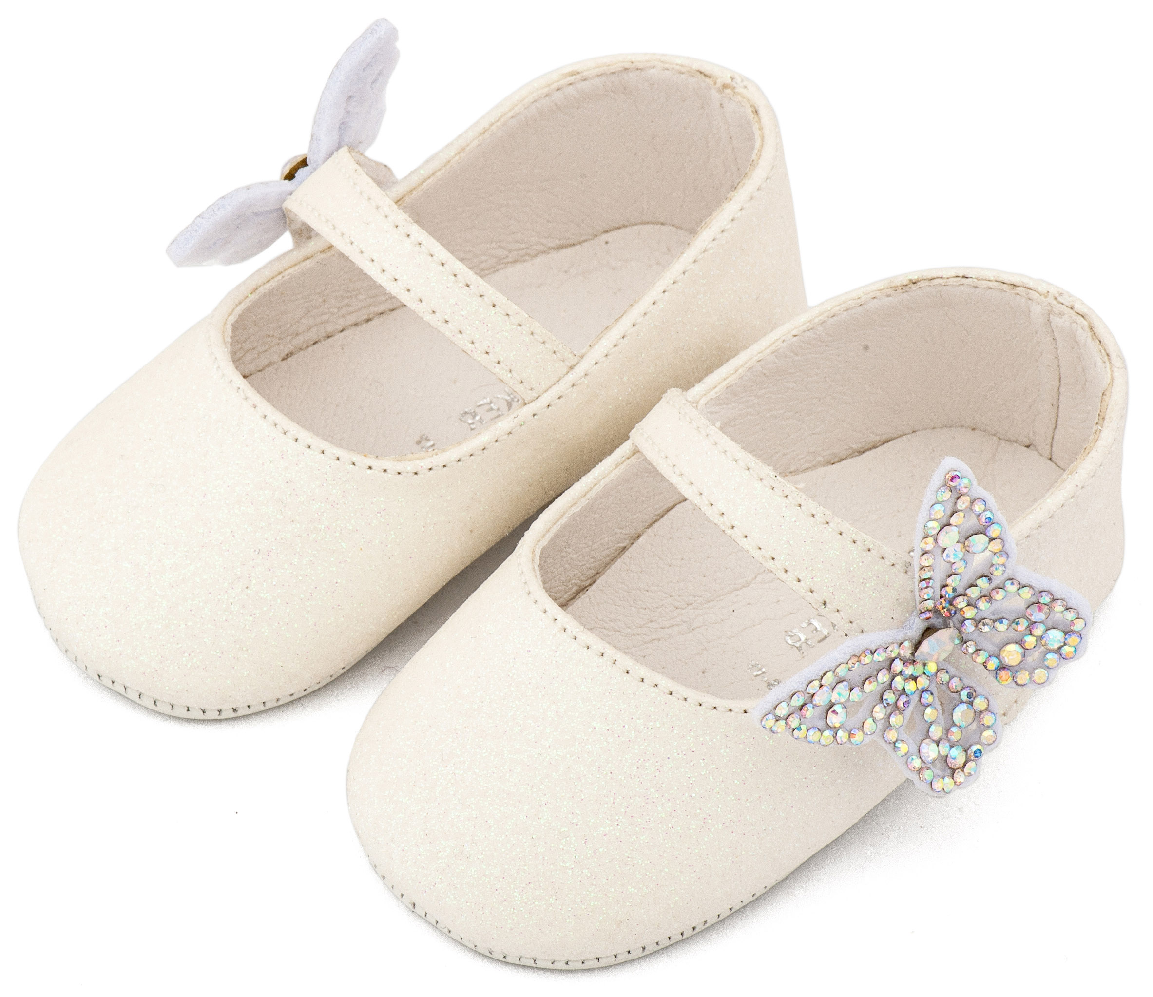 BABYWALKER - Γοβάκι Μονή Μπαρέτα Χρατς με  Στρασένια Πεταλούδα 