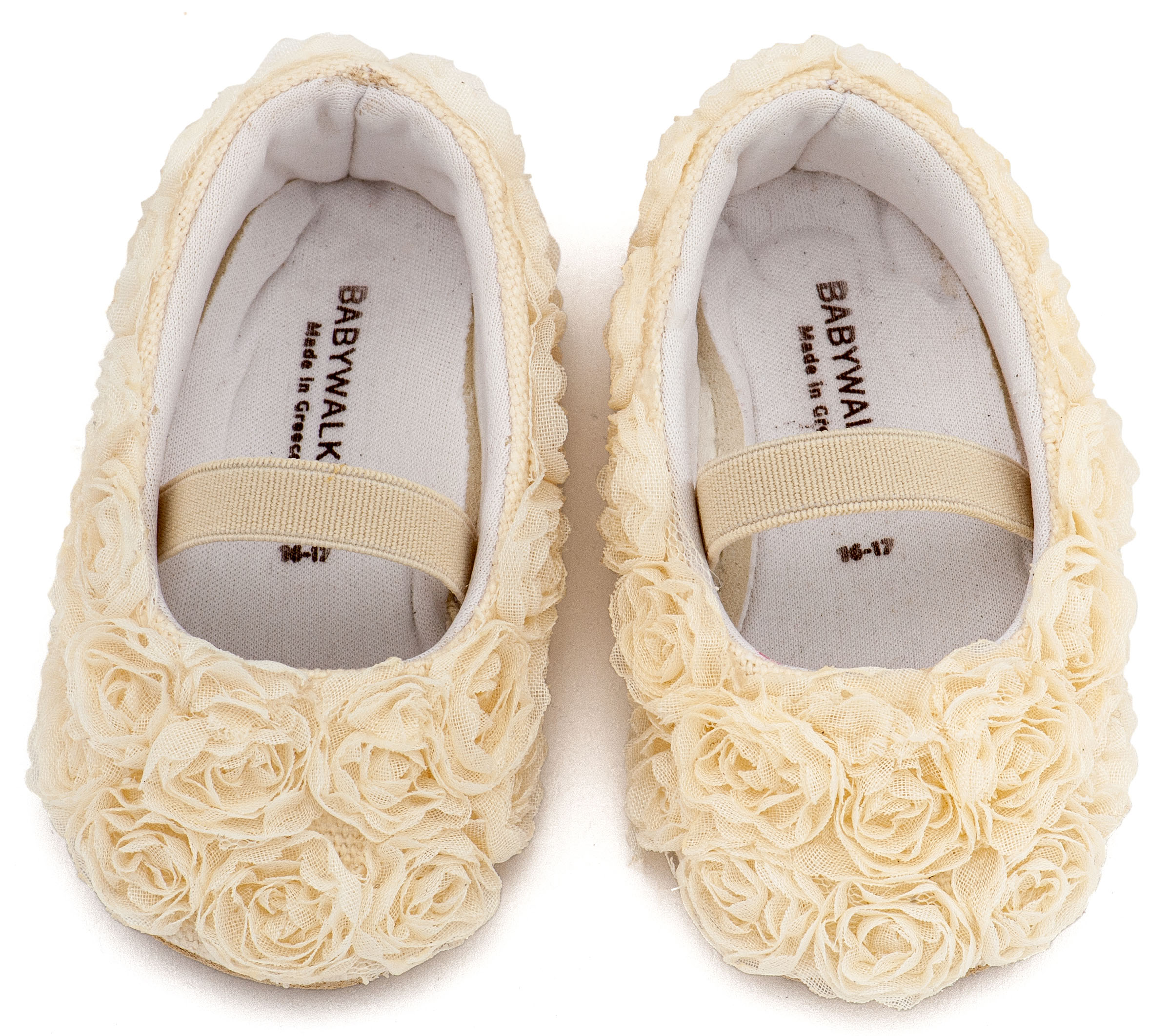 BABYWALKER - Μπαλαρινα Διακοσμημένη με Chiffon Λουλούδια 