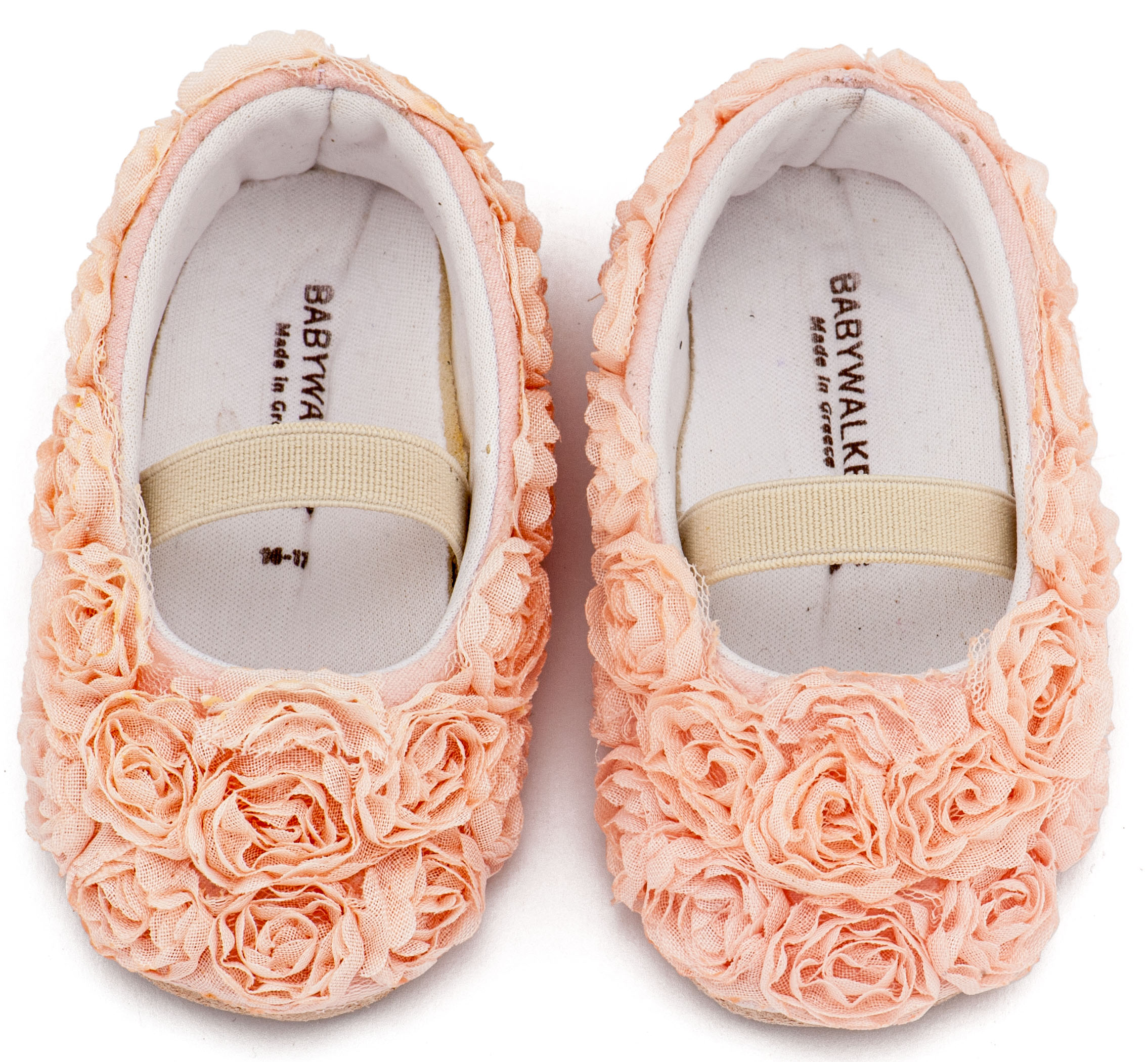 BABYWALKER - Μπαλαρινα Διακοσμημένη με Chiffon Λουλούδια 