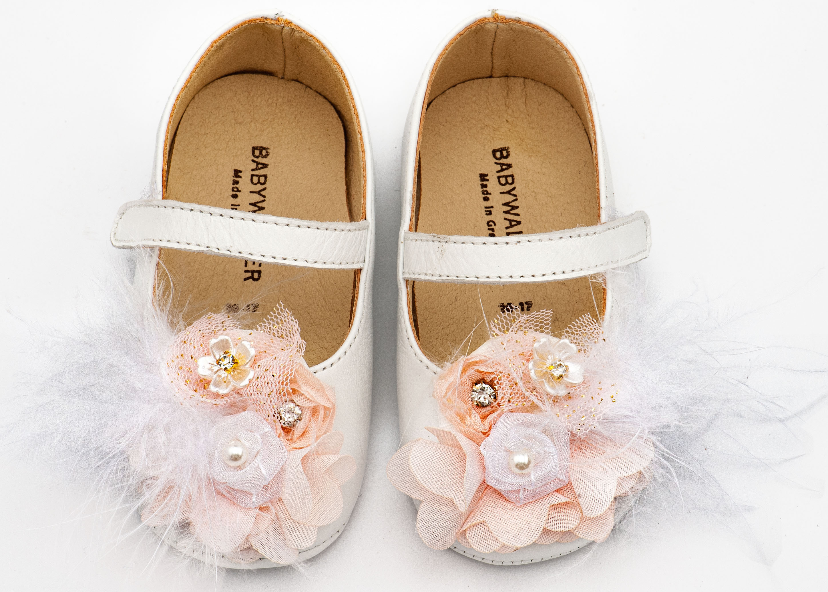 BABYWALKER - Γοβάκι Μονή Μπαρέτα με Υφασμάτινο Χειροποίητο Φιογκάκι 