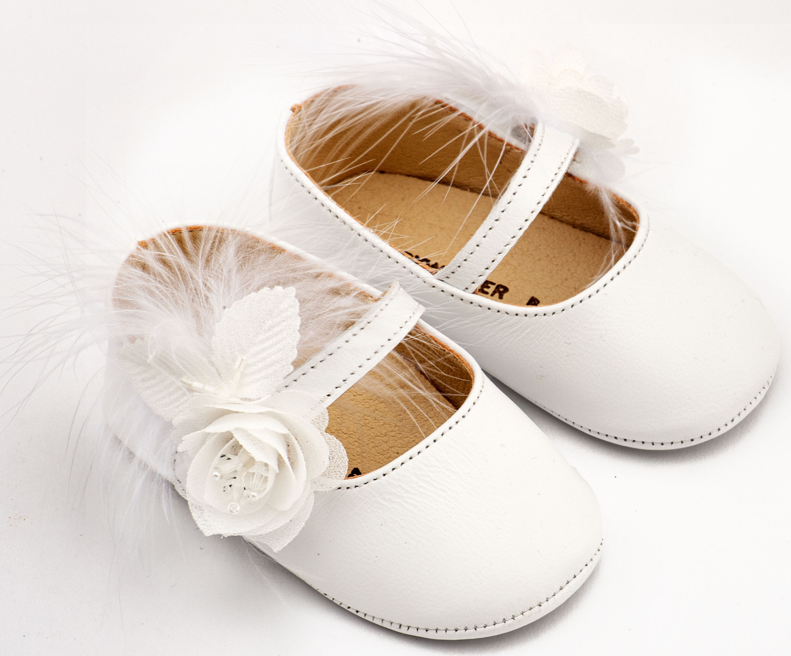 Γοβάκι Μονή Μπαρέτα Διακοσμημένο με Λουλούδι και Πούπουλα