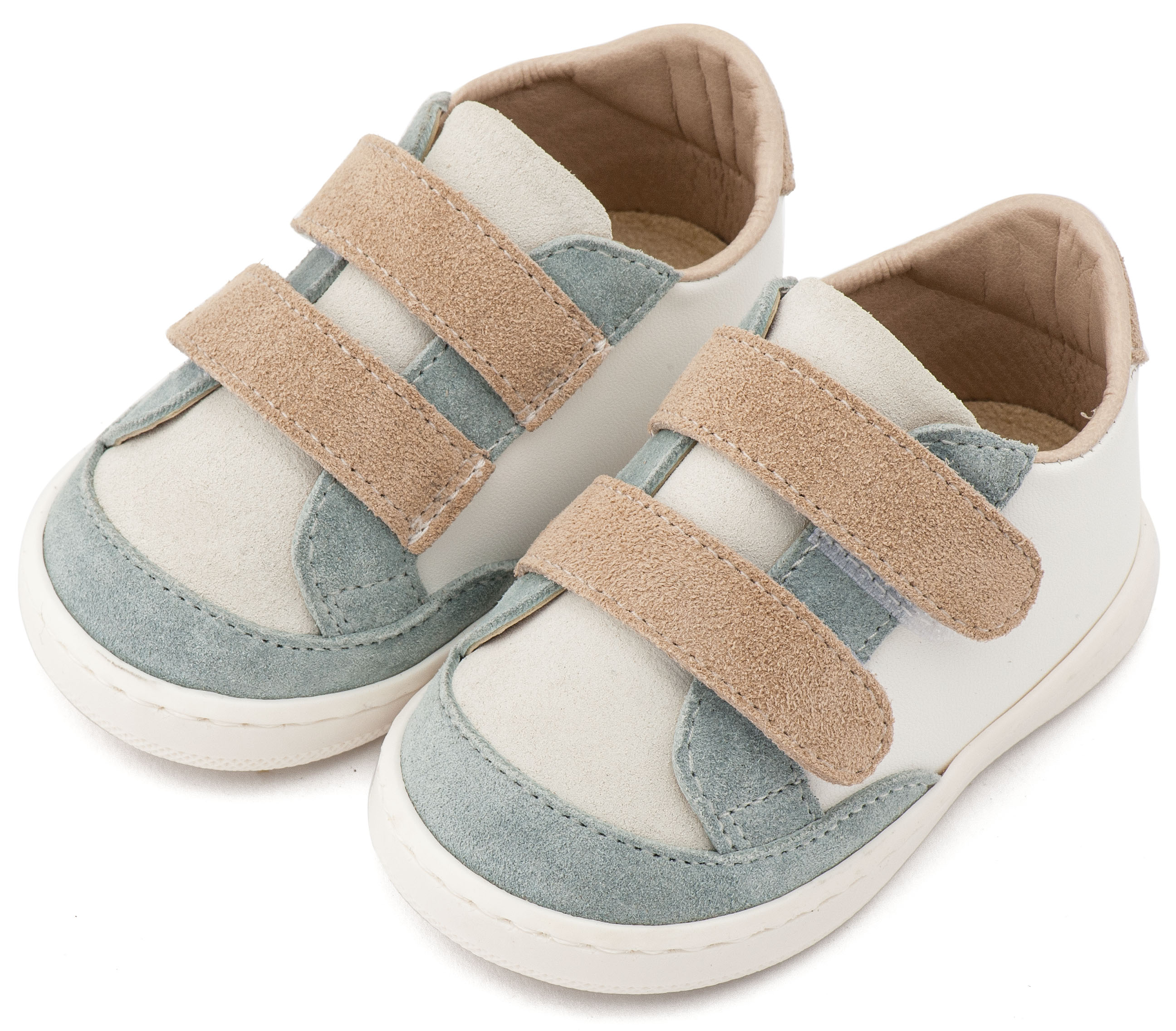 BABYWALKER - Τρίχρωμο Sneakers Διπλή Μπαρέτα Χρατς 