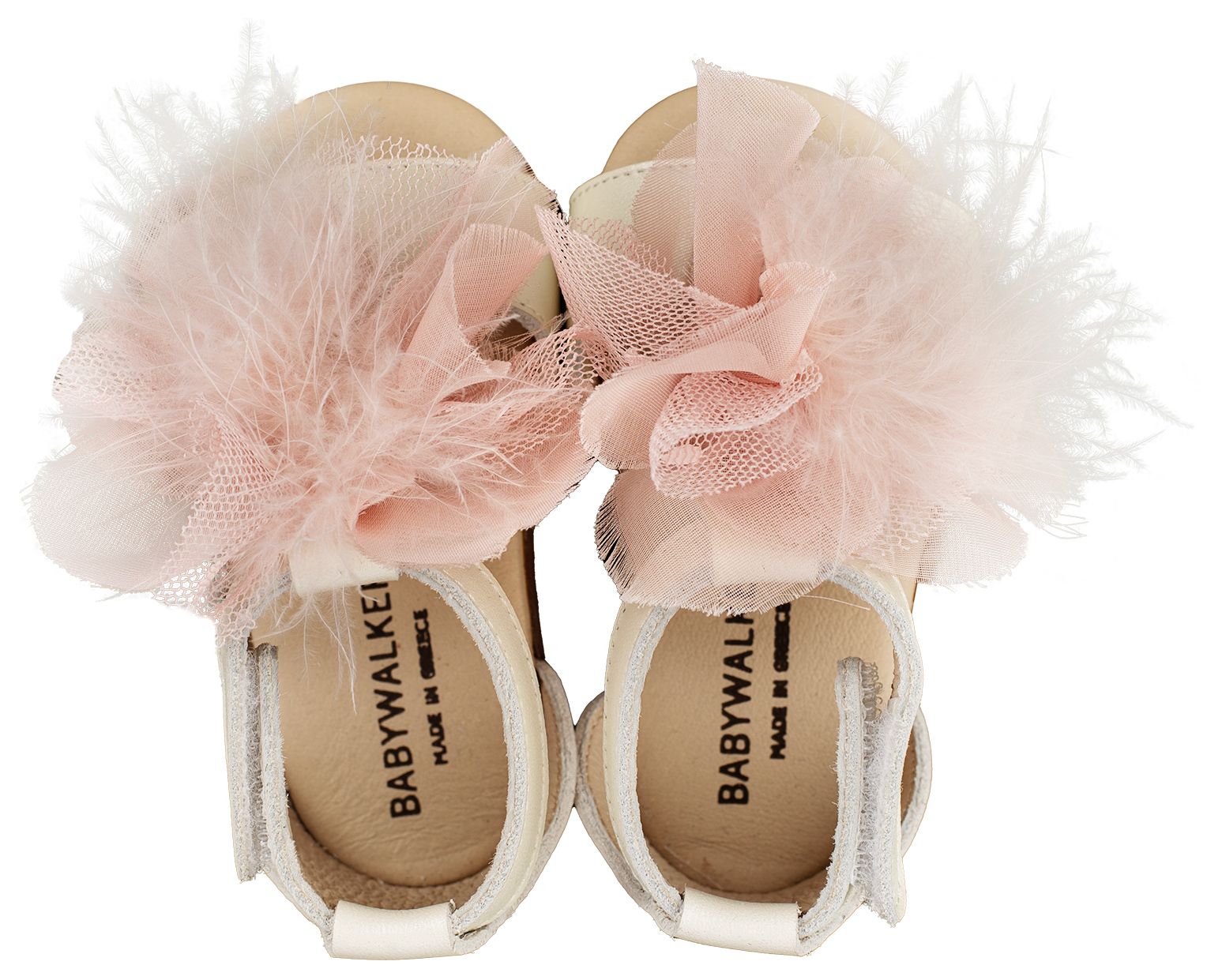 BABYWALKER - Δερμάτινο Πέδιλο Διακοσμημένο με Πον Πον 