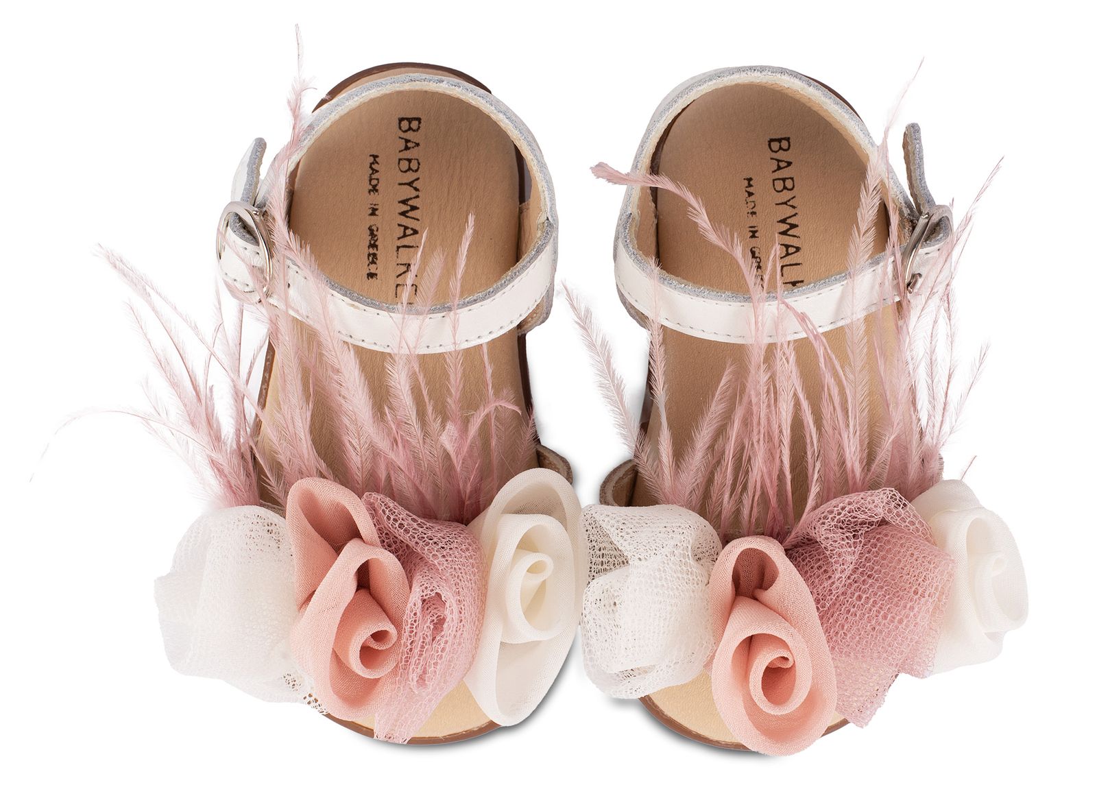 BABYWALKER - Πέδιλο Διακοσμημένο με Λουλούδια και Φτερά 