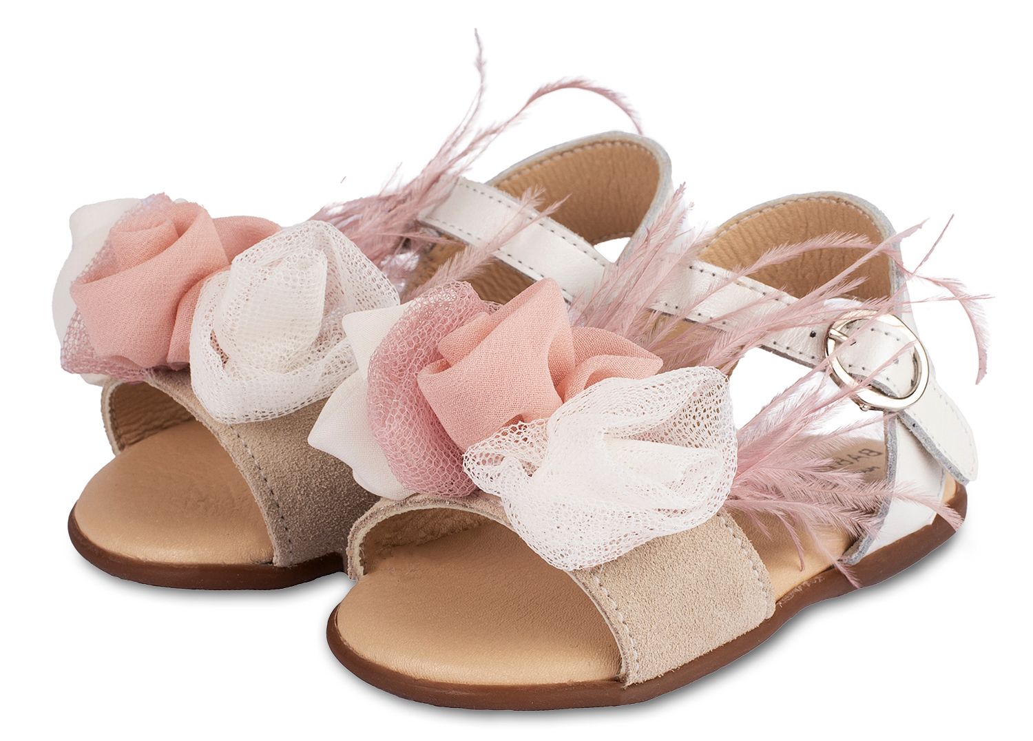 BABYWALKER - Πέδιλο Διακοσμημένο με Λουλούδια και Φτερά 