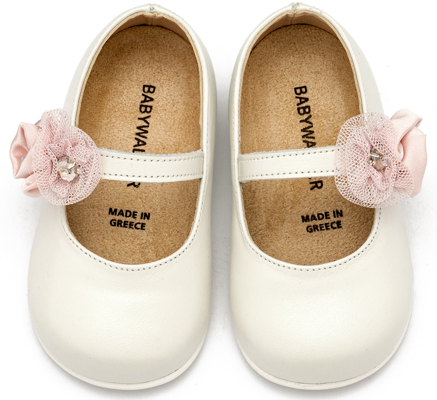 BABYWALKER - Γοβάκι Μονή Μπαρέτα με Διακοσμητικό Λουλούδι  