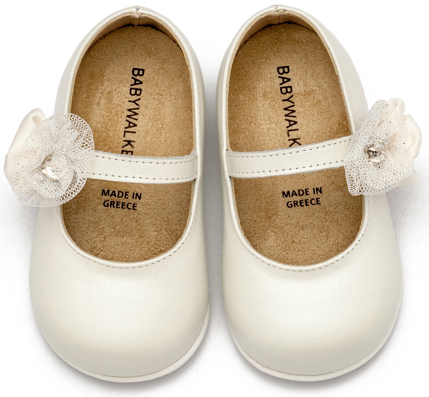 BABYWALKER - Γοβάκι Μονή Μπαρέτα με Διακοσμητικό Λουλούδι  