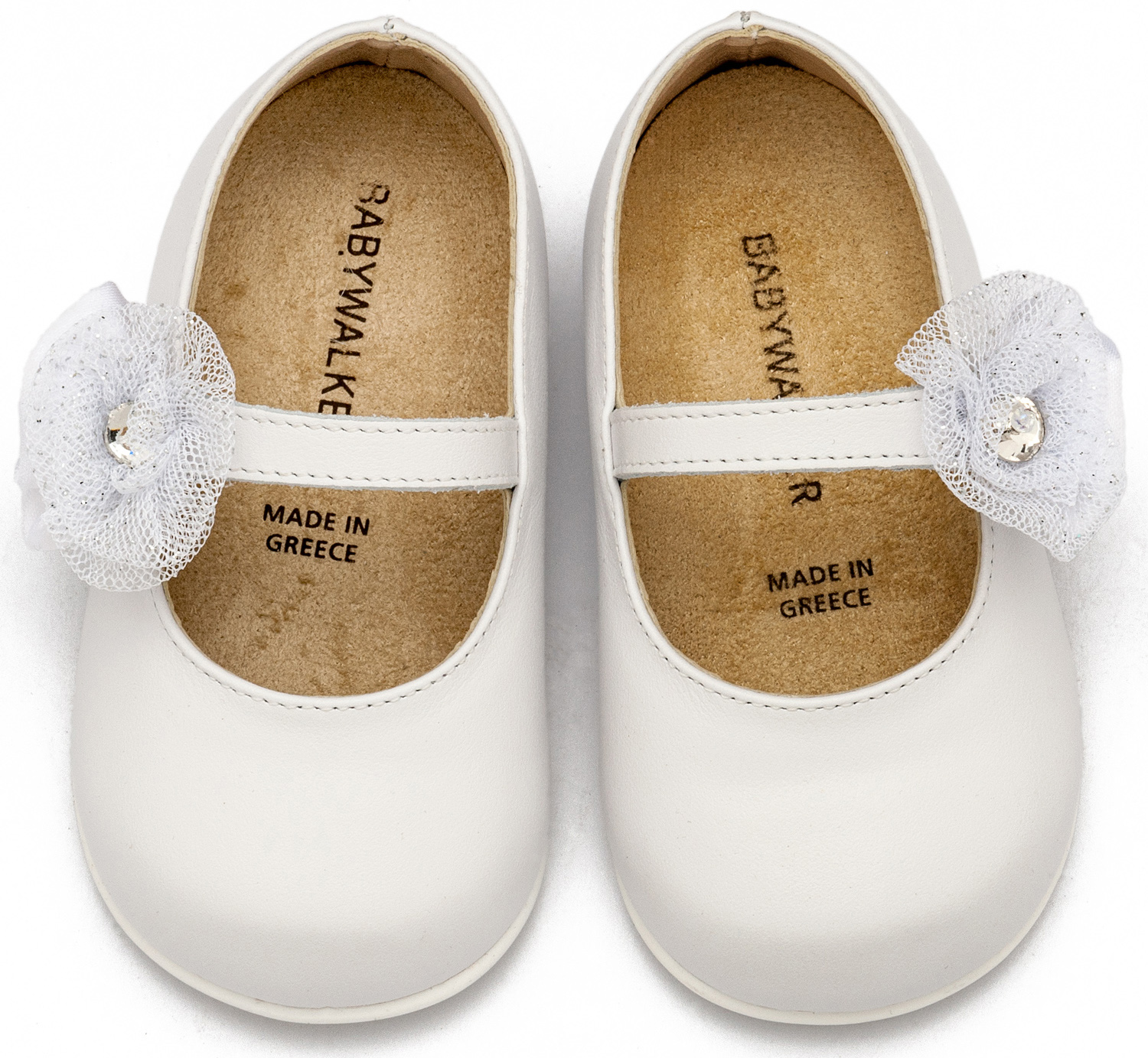 BABYWALKER - Γοβάκι Μονή Μπαρέτα με Διακοσμητικό Λουλούδι  