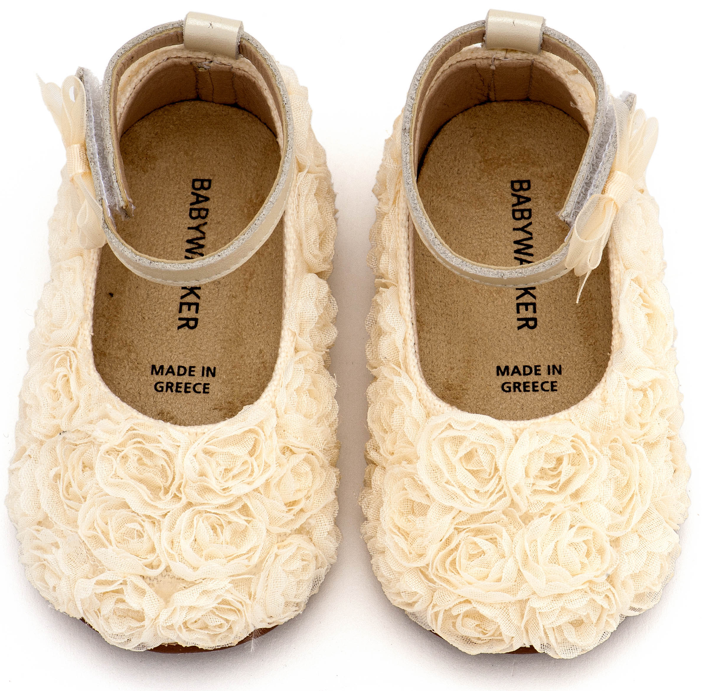 BABYWALKER - Μπαλαρίνα Διακοσμημένη με Chiffon Λουλούδια