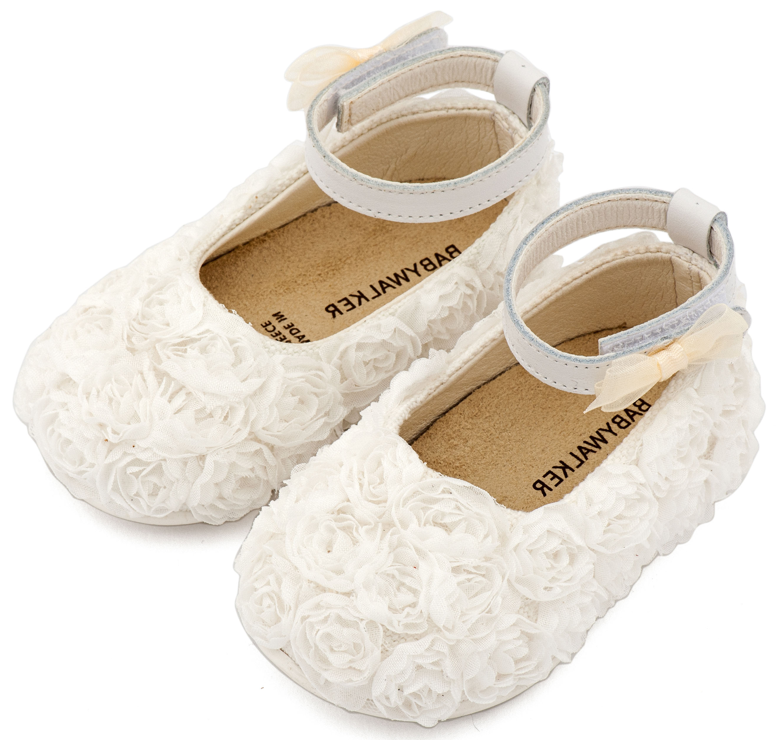 BABYWALKER - Μπαλαρίνα Διακοσμημένη με Chiffon Λουλούδια