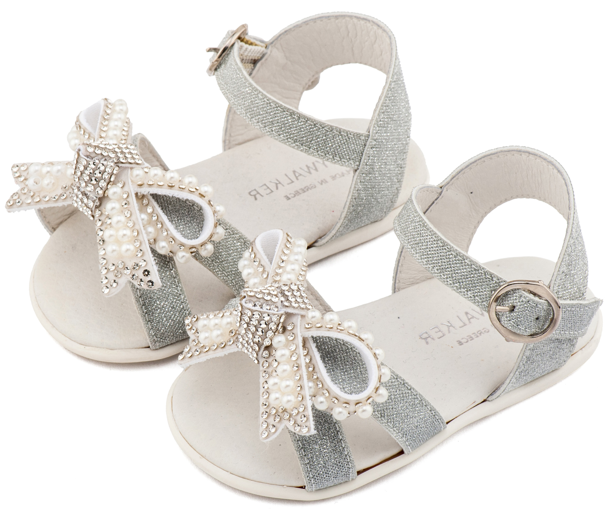 BABYWALKER - Πέδιλο Διακοσμημένο με Φιόγκο από Πέρλες