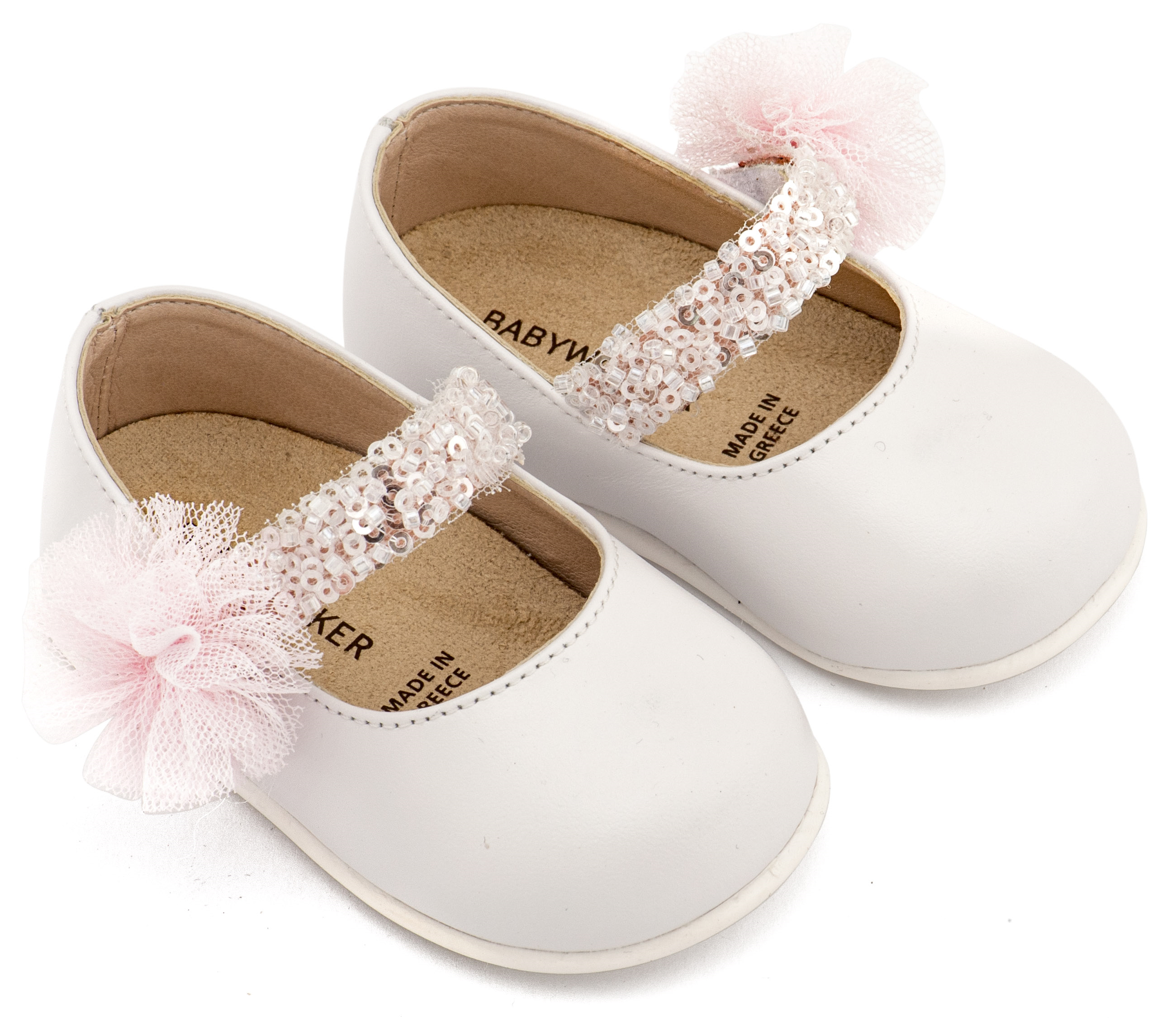 Γοβάκι Μονή Μπαρέτα Διακοσμημένο με Τρέσα και Τούλινο Πον Πον 