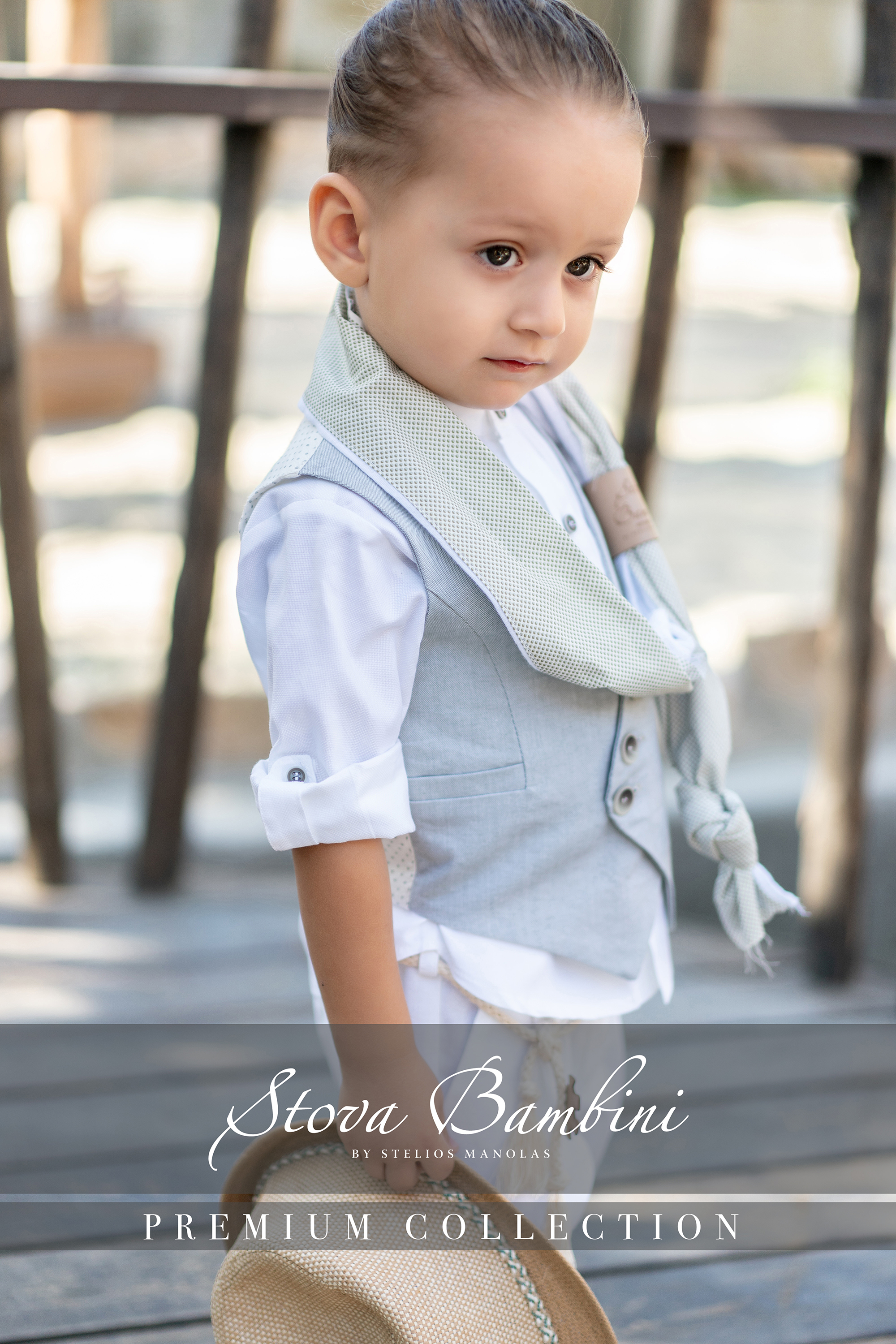 STOVA BAMBINI - Μοναδικό γιλέκο με λοξό κούμπωμα 