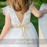 STOVA BAMBINI - Eξώπλατο φόρεμα από πουά τούλι και δαντέλα