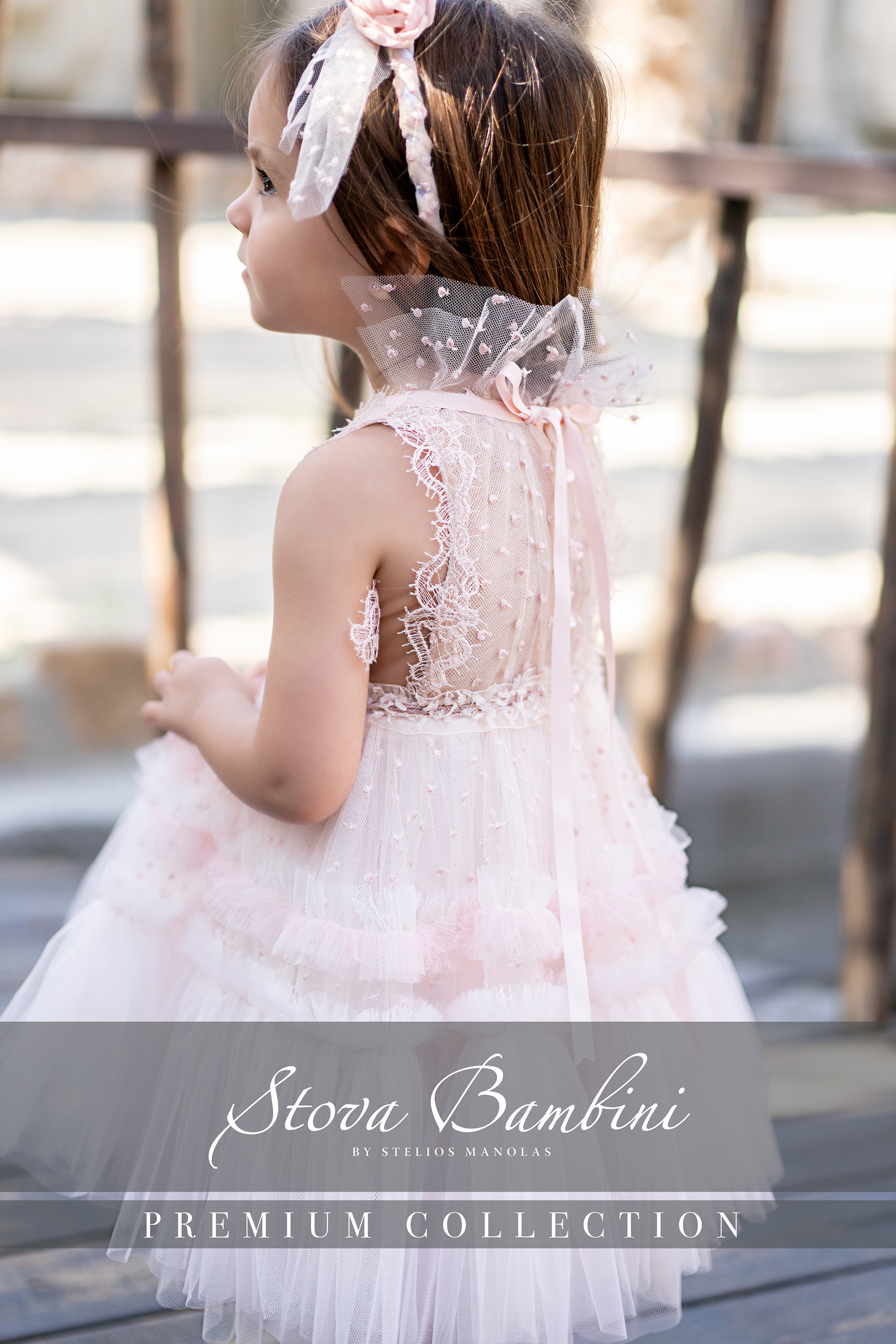 STOVA BAMBINI - Ρομαντικό βαπτιστικό φόρεμα